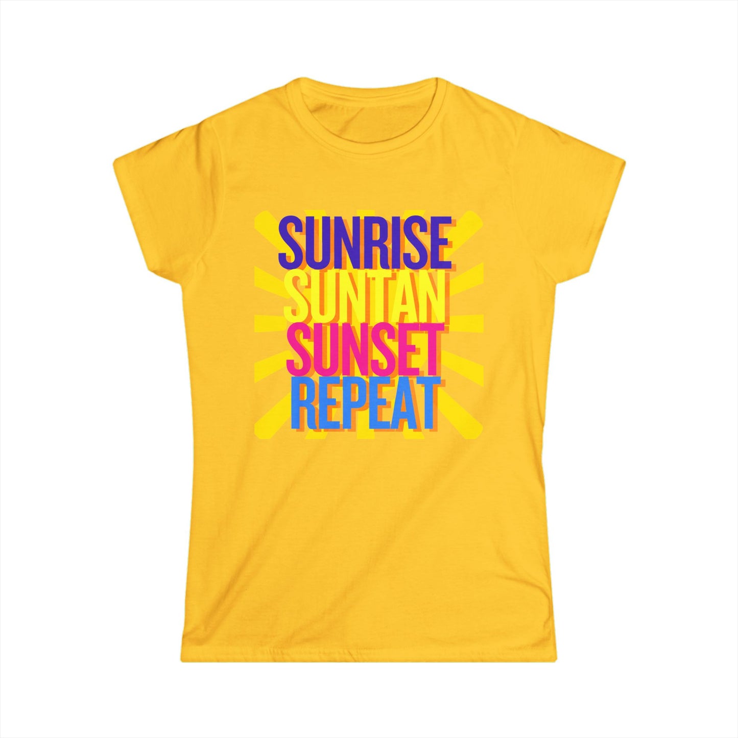 Sunrise Suntan Sunset Repeat Women's T-Shirt - Beach / Lake Vibes Shirt
