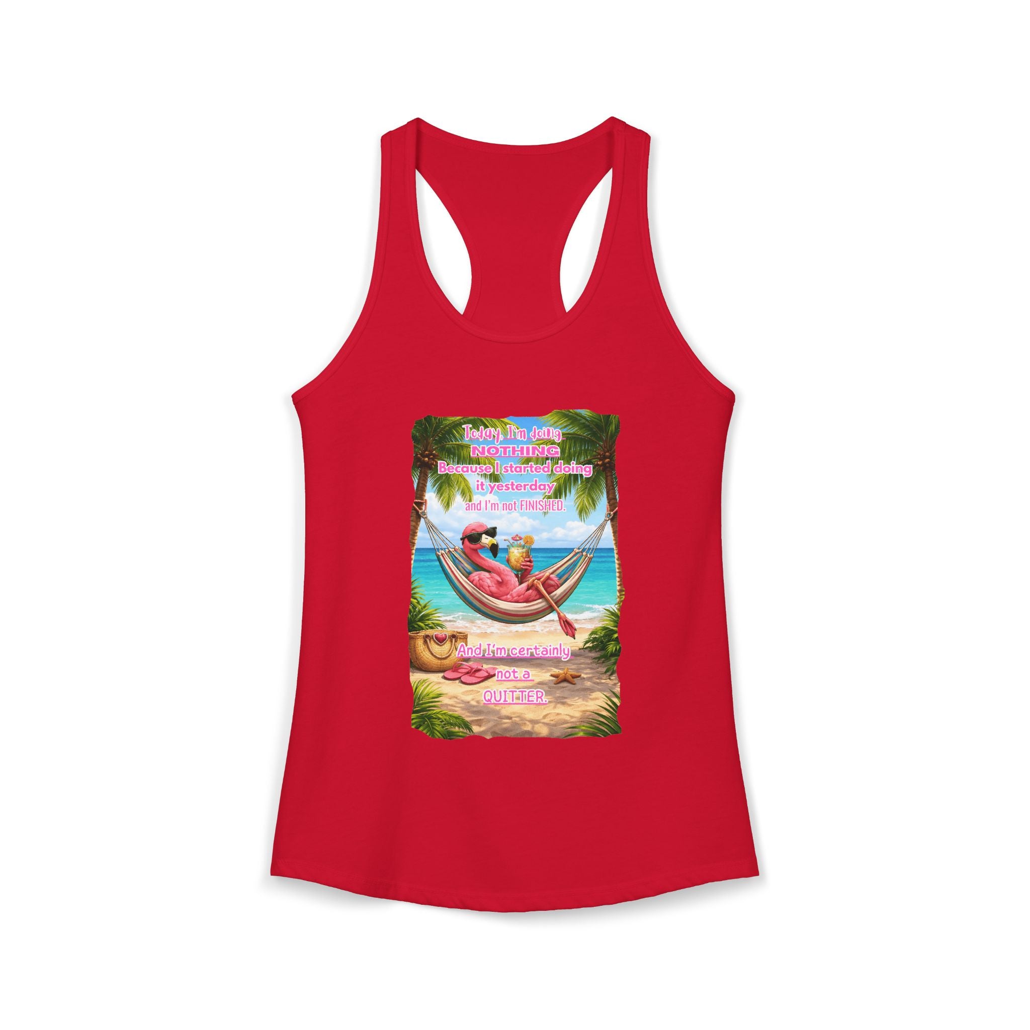 Today I Am Doing Nothing Women's Racerback Tank - Funny Lazy Day Graphic