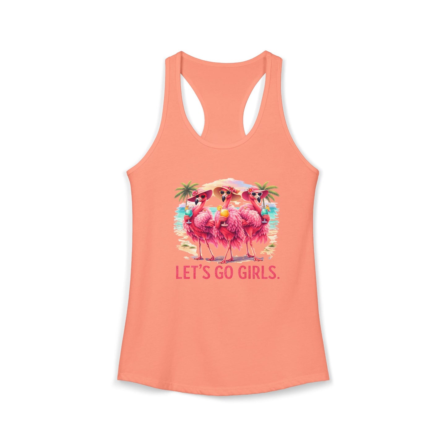 Let's Go Girls Flamingo Women's Racerback Tank - Tropical Beach  / Lake Tank Top
