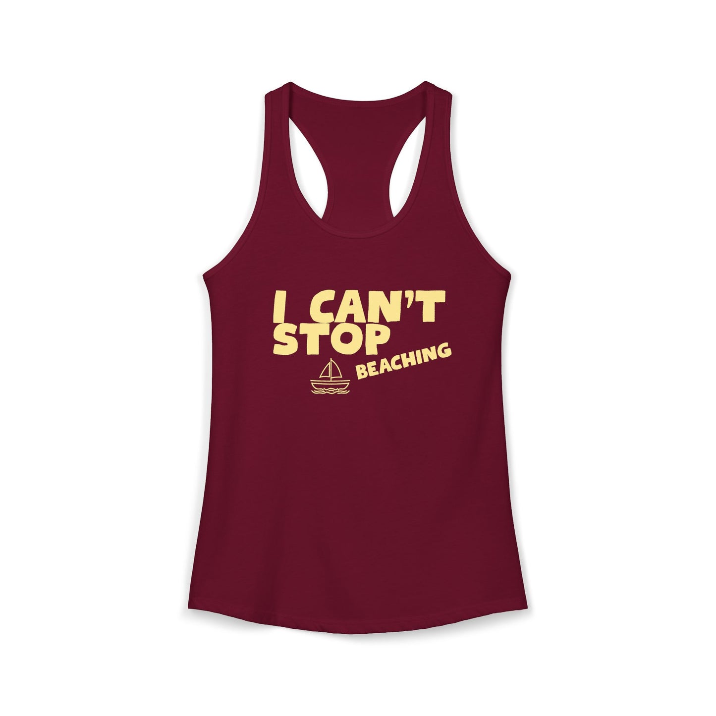 Women's Ideal Racerback Tank – I CAN'T STOP BEACHING