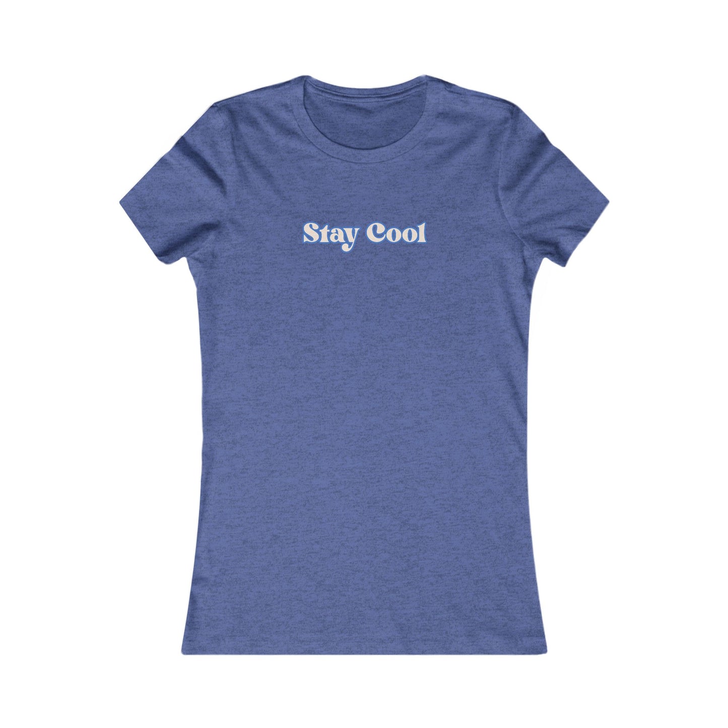 Stay Cool Women's Tee — Minimal Retro Script Graphic T-Shirt Beach / Lake