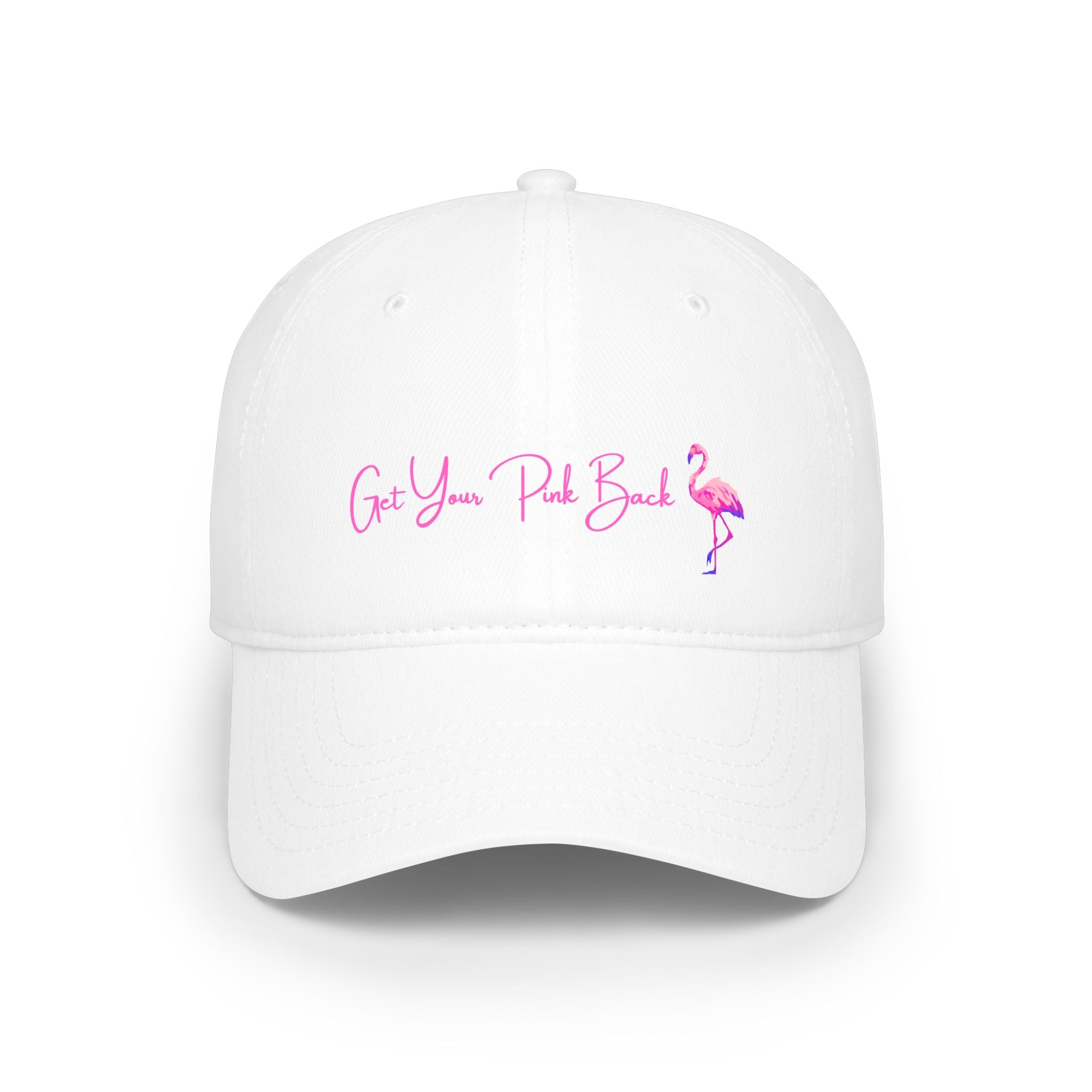 Get Your Pink Back Baseball Cap – Hot Pink Flamingo Strength Hat