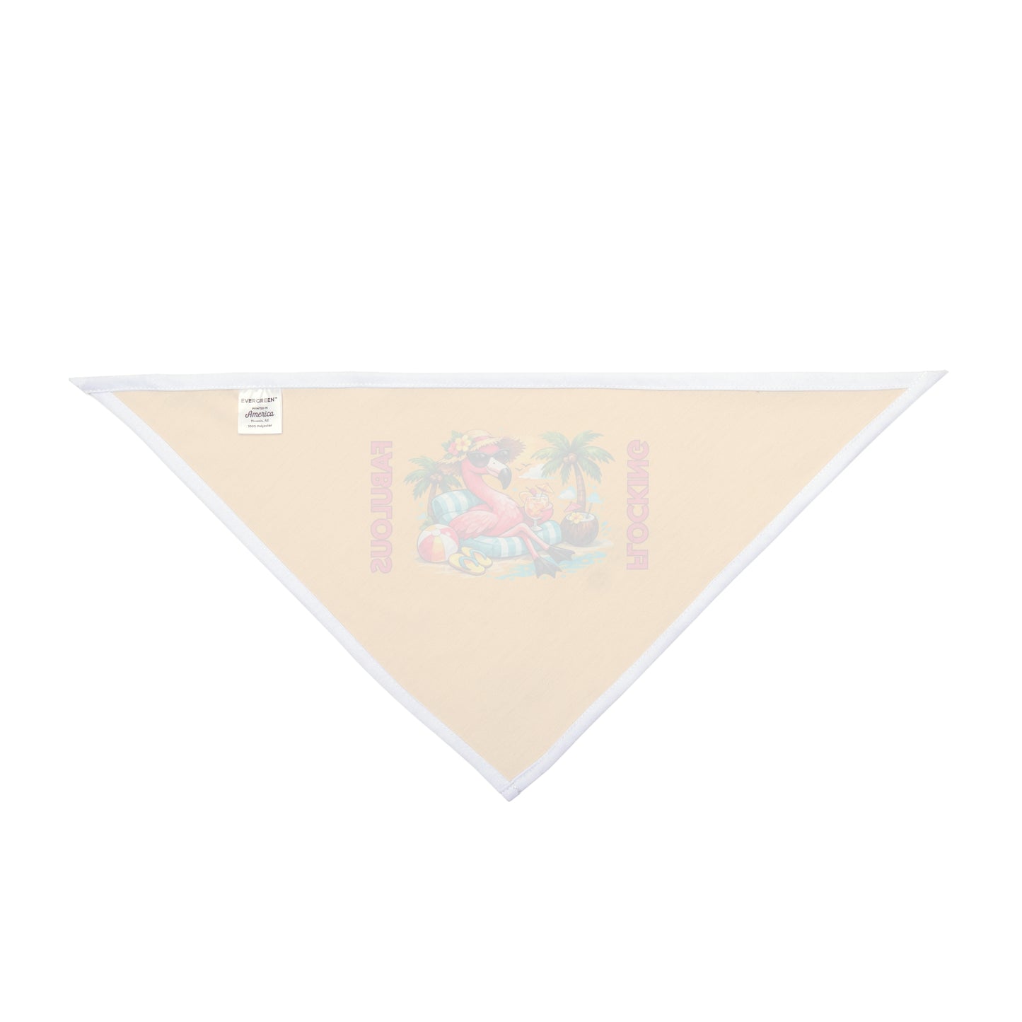 Tropical Flamingo Pet Bandana – Golden Yellow Flocking Fabulous Dog & Cat Accessory