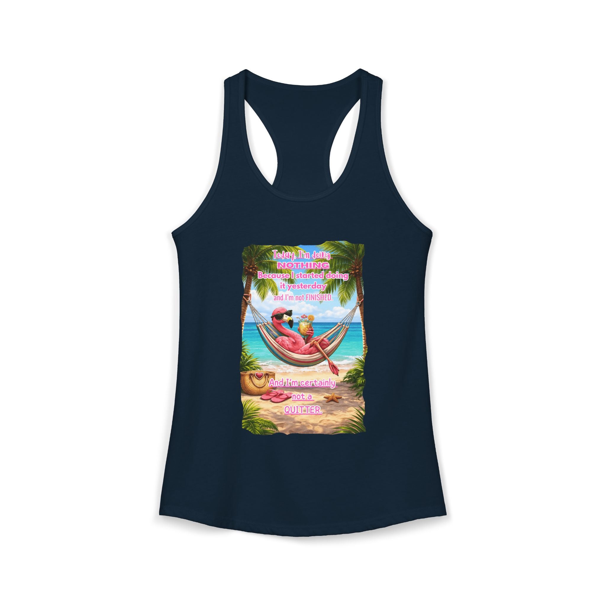 Today I Am Doing Nothing Women's Racerback Tank - Funny Lazy Day Graphic