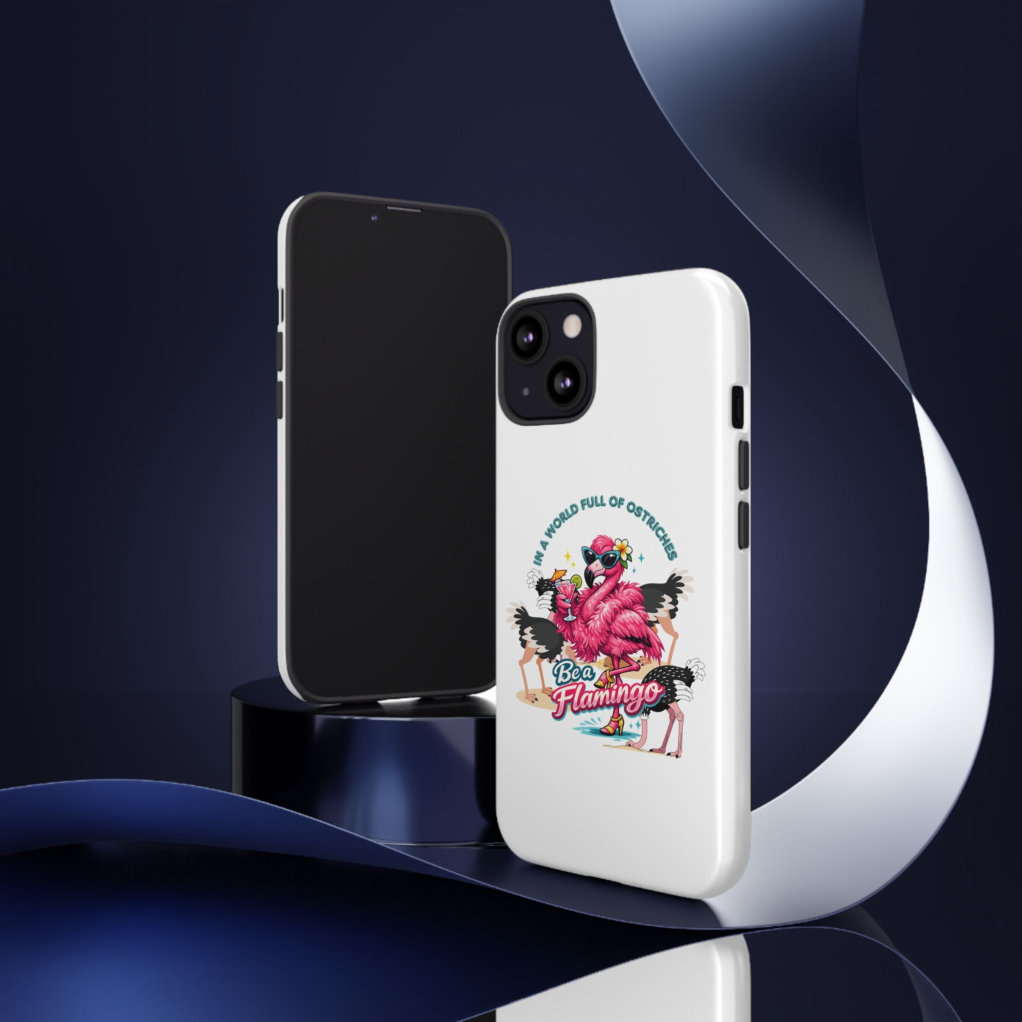 Phone Case — "Be a Flamingo" Retro Tropical Phone Case