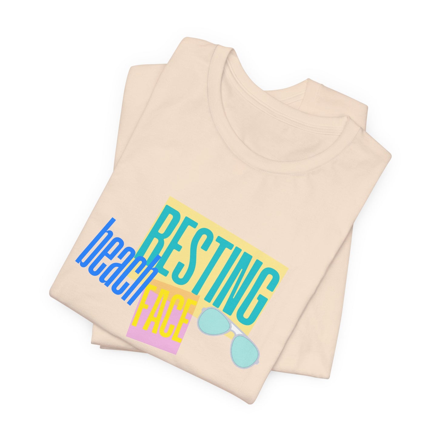 Resting Beach Face Shirt, Funny Beach Vacation Tee, Summer Graphic T-Shirt, Coastal Vacation Gift, Unisex Beachwear