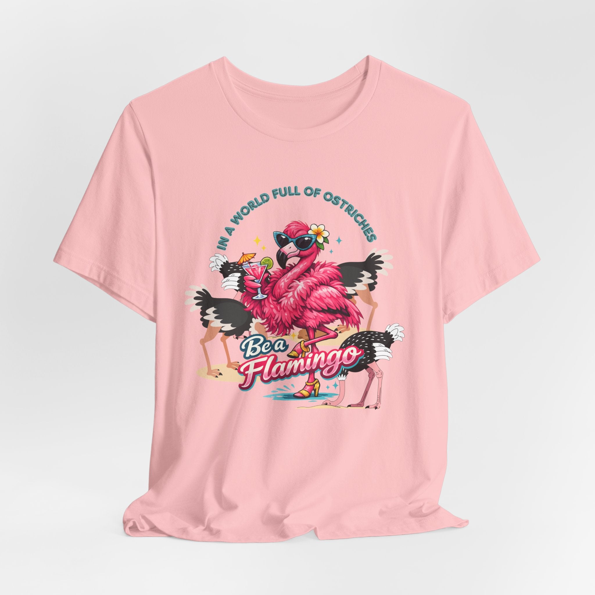 Be a Flamingo T-Shirt – Tropical Retro Graphic Tee