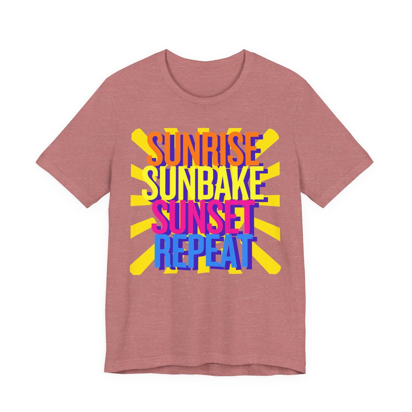 Sunrise Sunbake Sunset Repeat Unisex T-Shirt - Retro Beach / Lake  Vibes Shirt