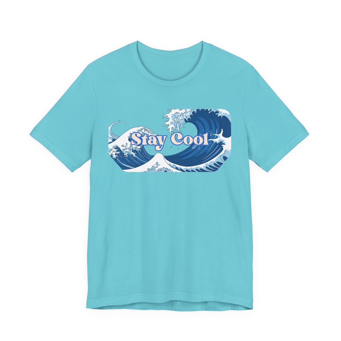 Stay Cool Wave T-Shirt — Vintage Japandi Ocean Graphic Tee Unisex Beach / Lake