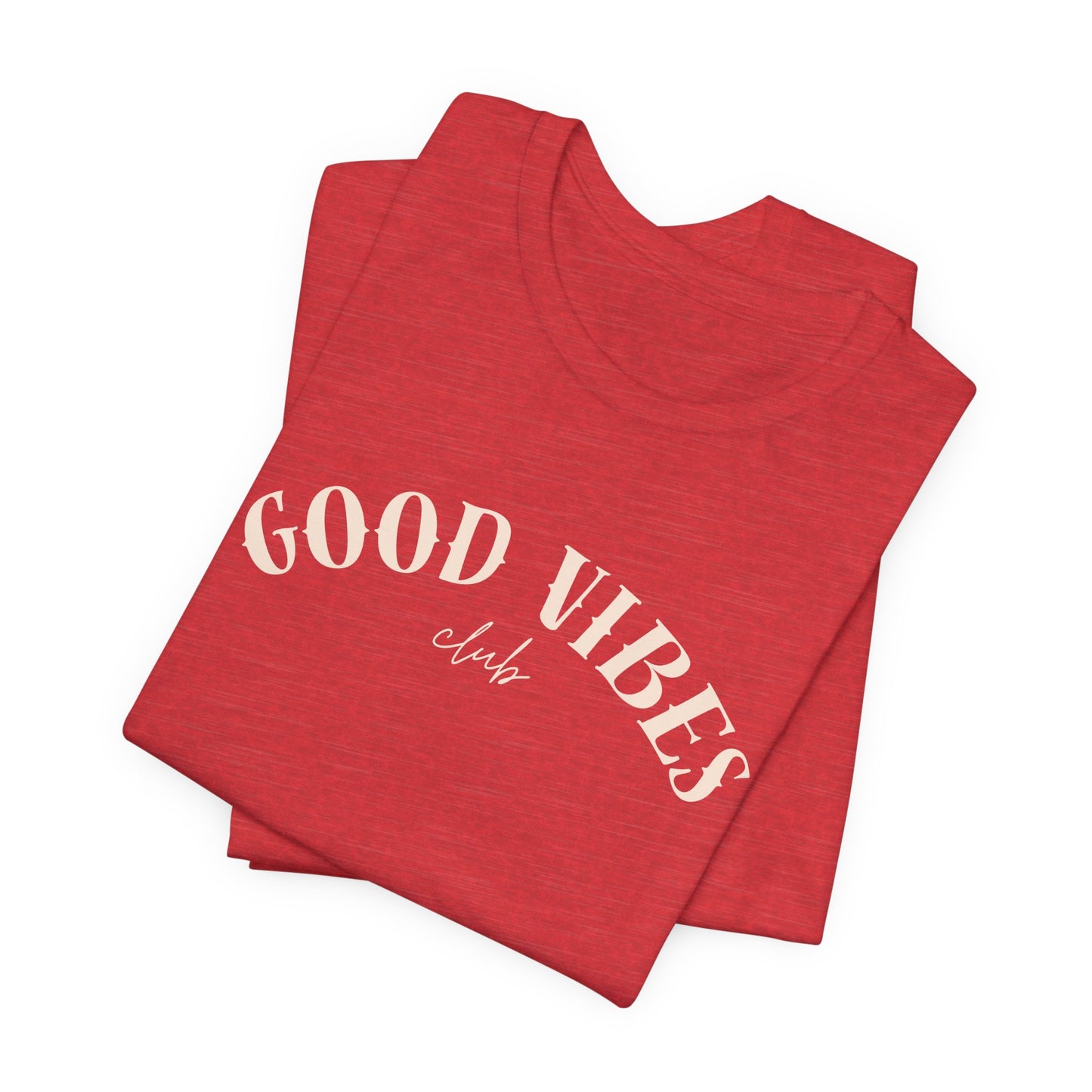 Unisex Jersey Short Sleeve T-Shirt - 'Good Vibes Club' Tee Beach / Lake