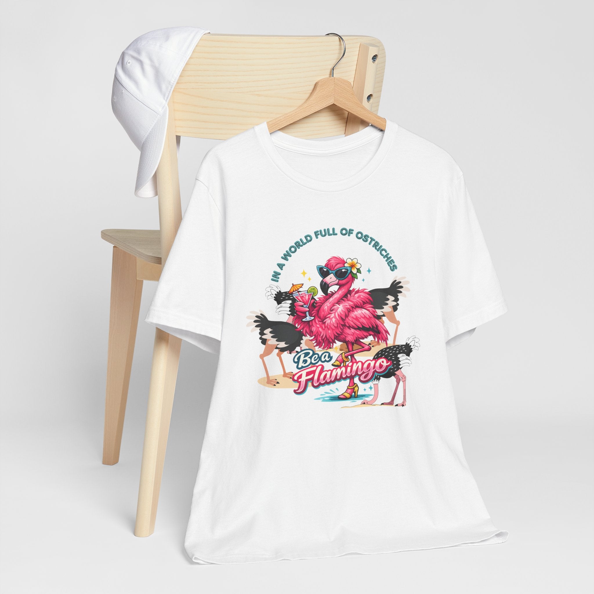 Be a Flamingo T-Shirt – Tropical Retro Graphic Tee