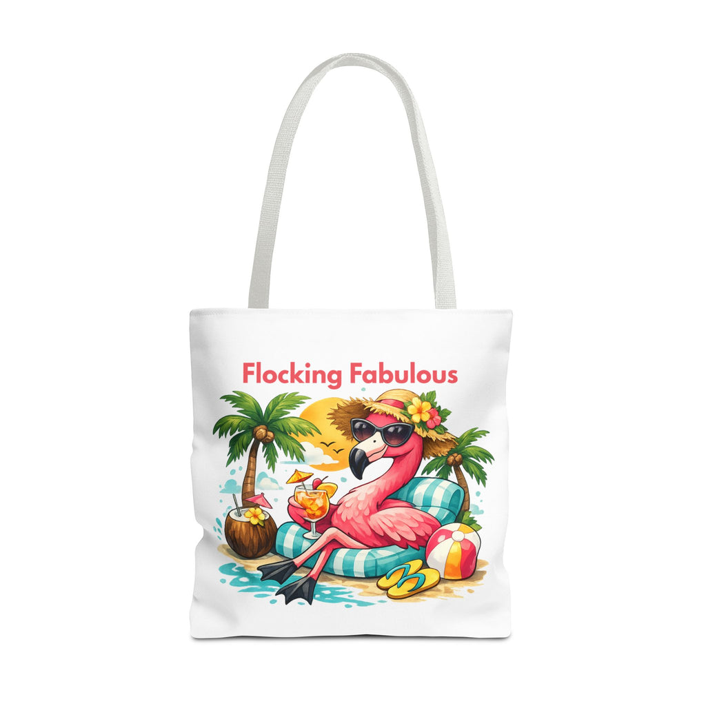 Tote Bag — "Flocking Fabulous" Flamingo Beach Tote