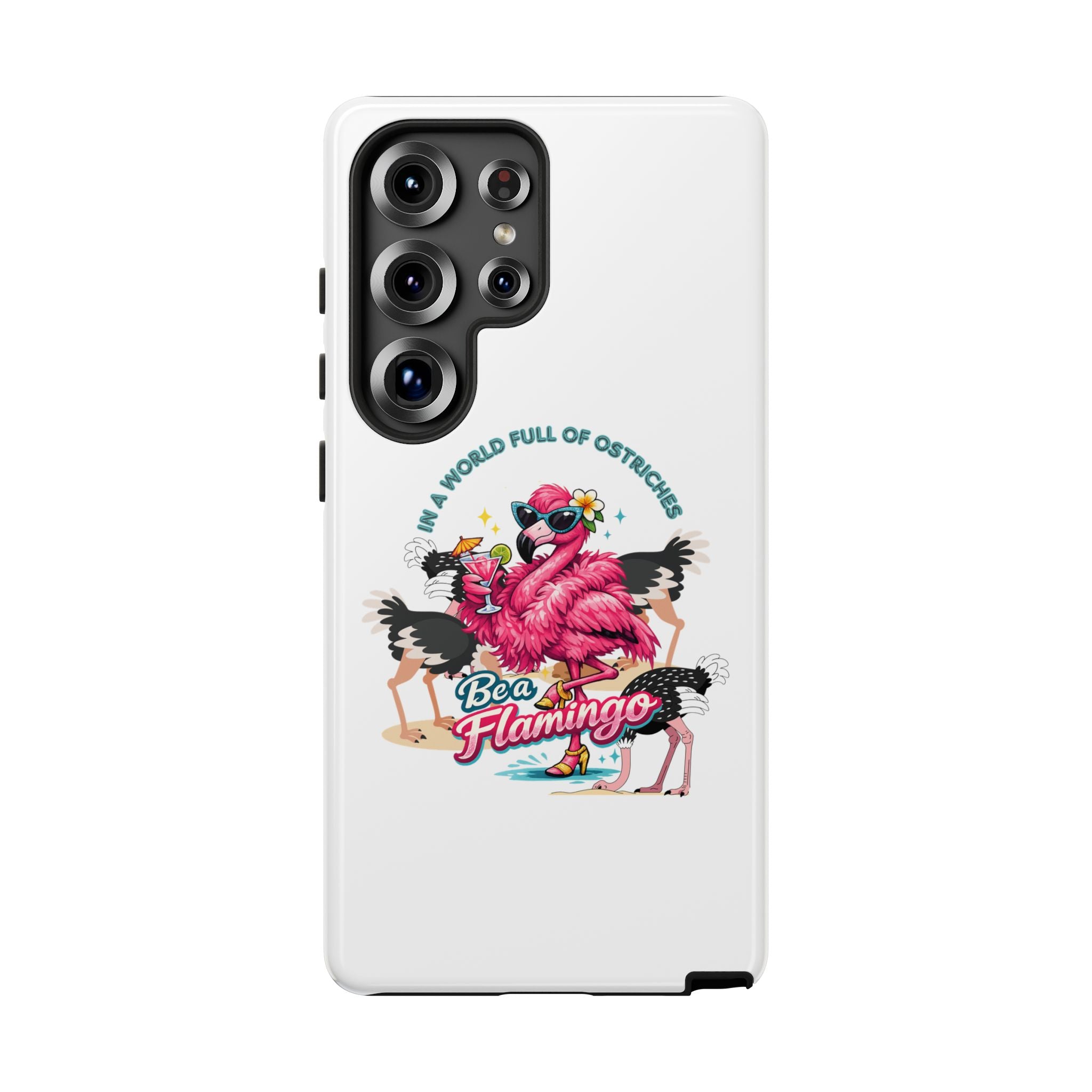 Phone Case — "Be a Flamingo" Retro Tropical Phone Case