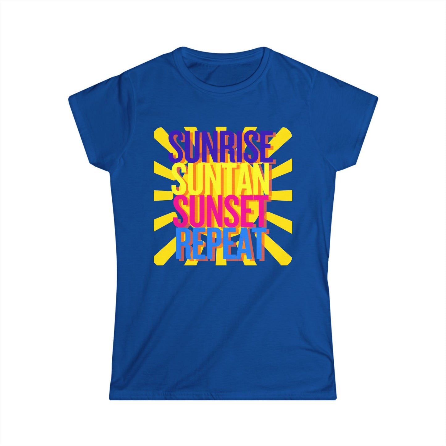 Sunrise Suntan Sunset Repeat Women's T-Shirt - Beach / Lake Vibes Shirt