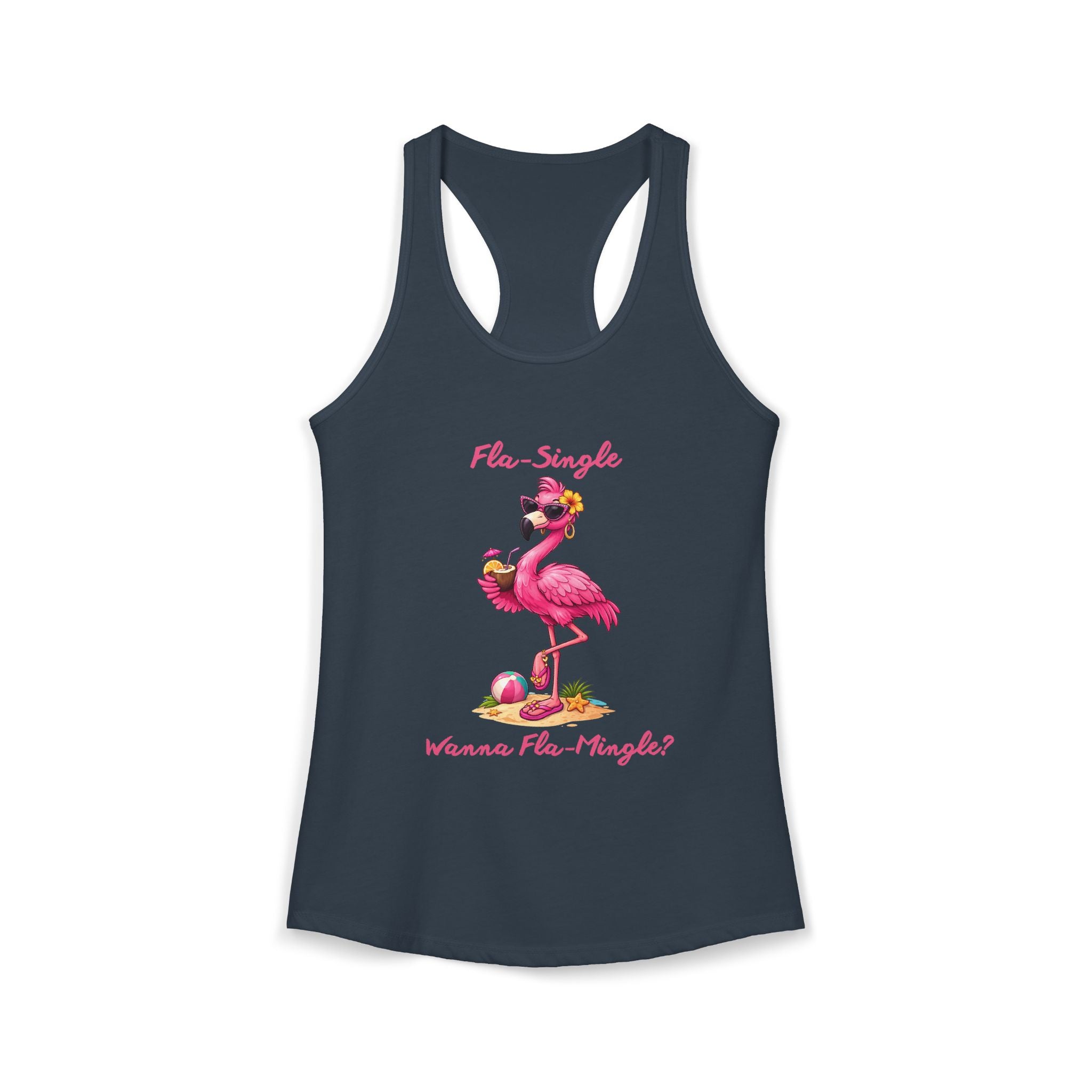 Fla-Single Wanna Fla-Mingle? Women's Ideal Racerback Tank