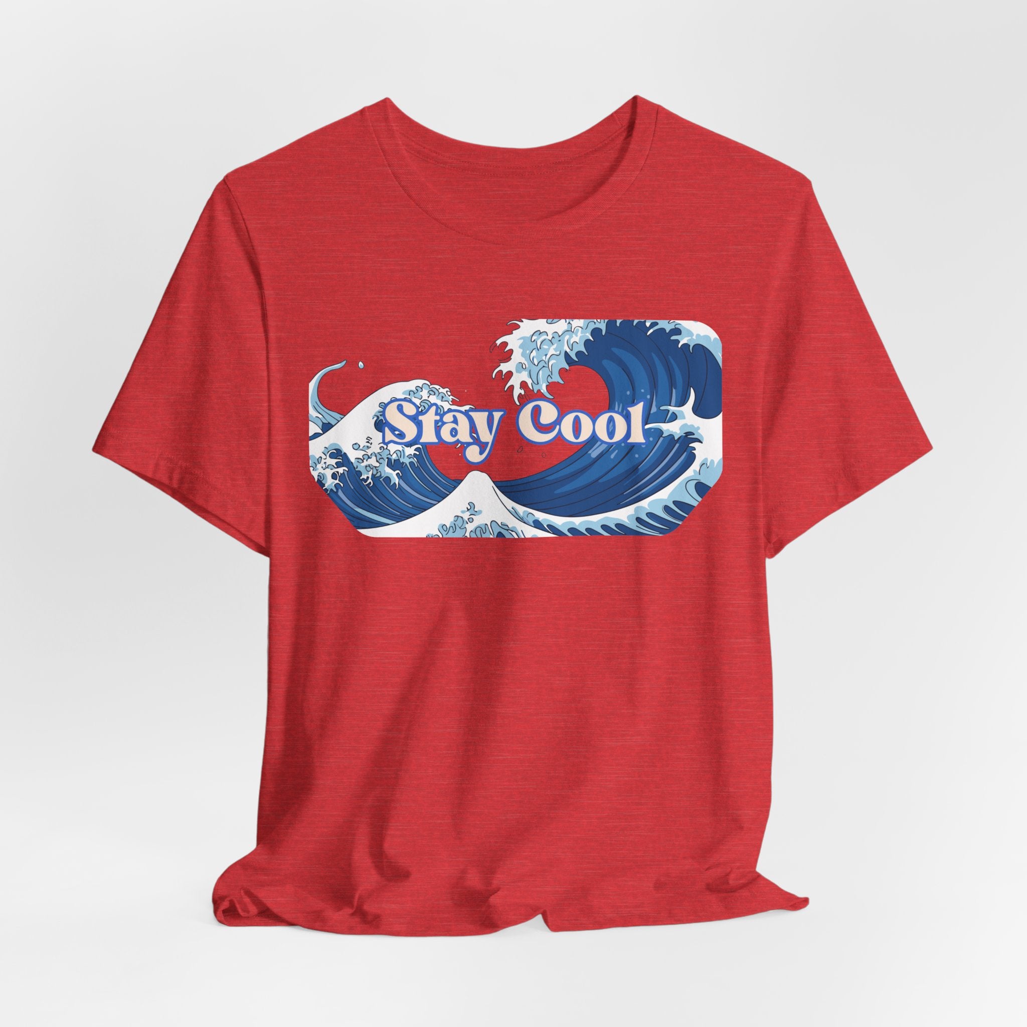 Stay Cool Wave T-Shirt — Vintage Japandi Ocean Graphic Tee Unisex