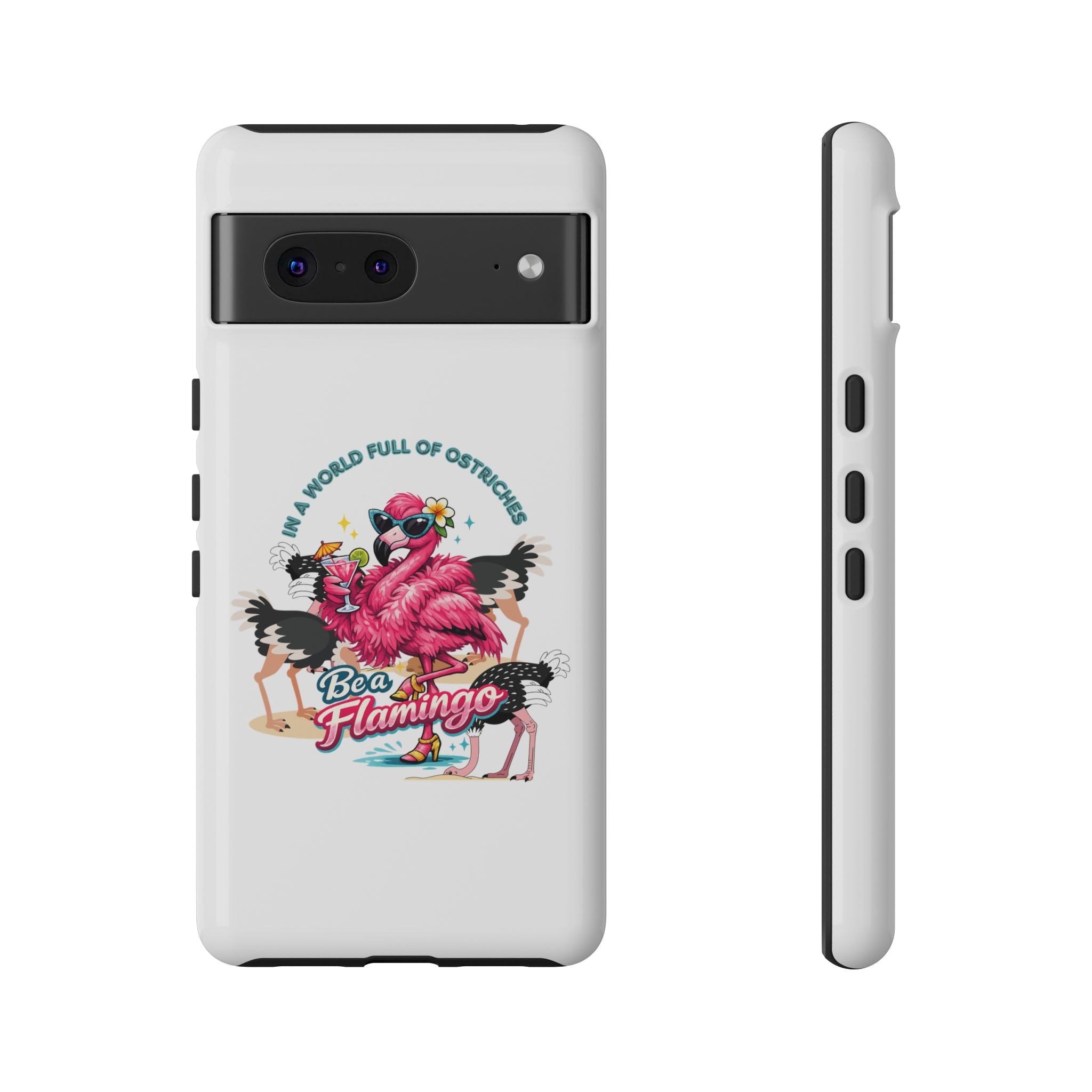 Phone Case — "Be a Flamingo" Retro Tropical Phone Case