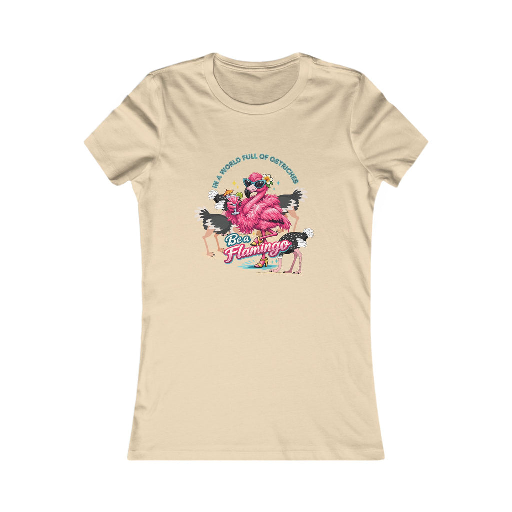Flamingo Paradise Women's Tee – Retro Pink Flamingo Graphic