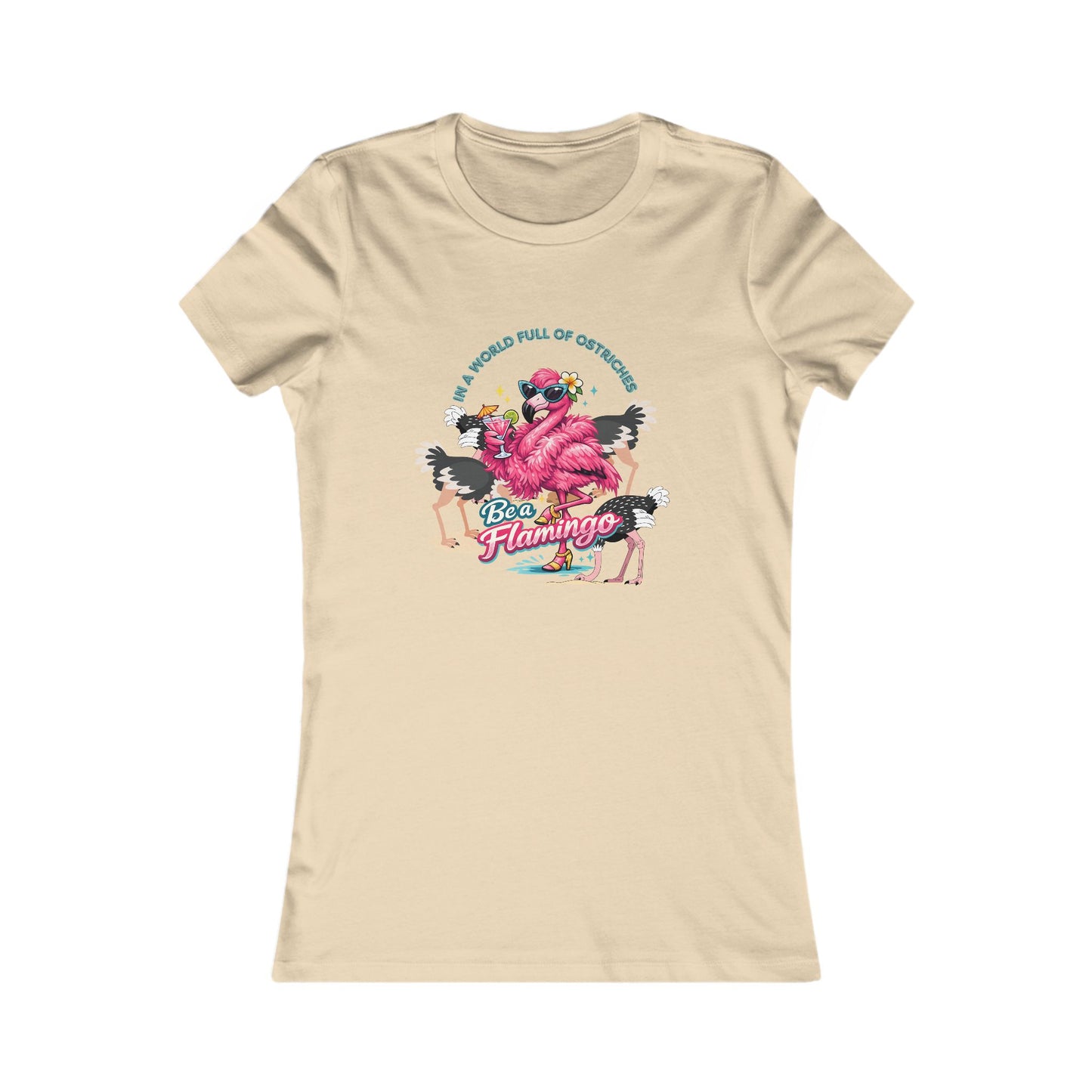 Flamingo Paradise Women's T-Shirt – Retro Pink Flamingo Graphic