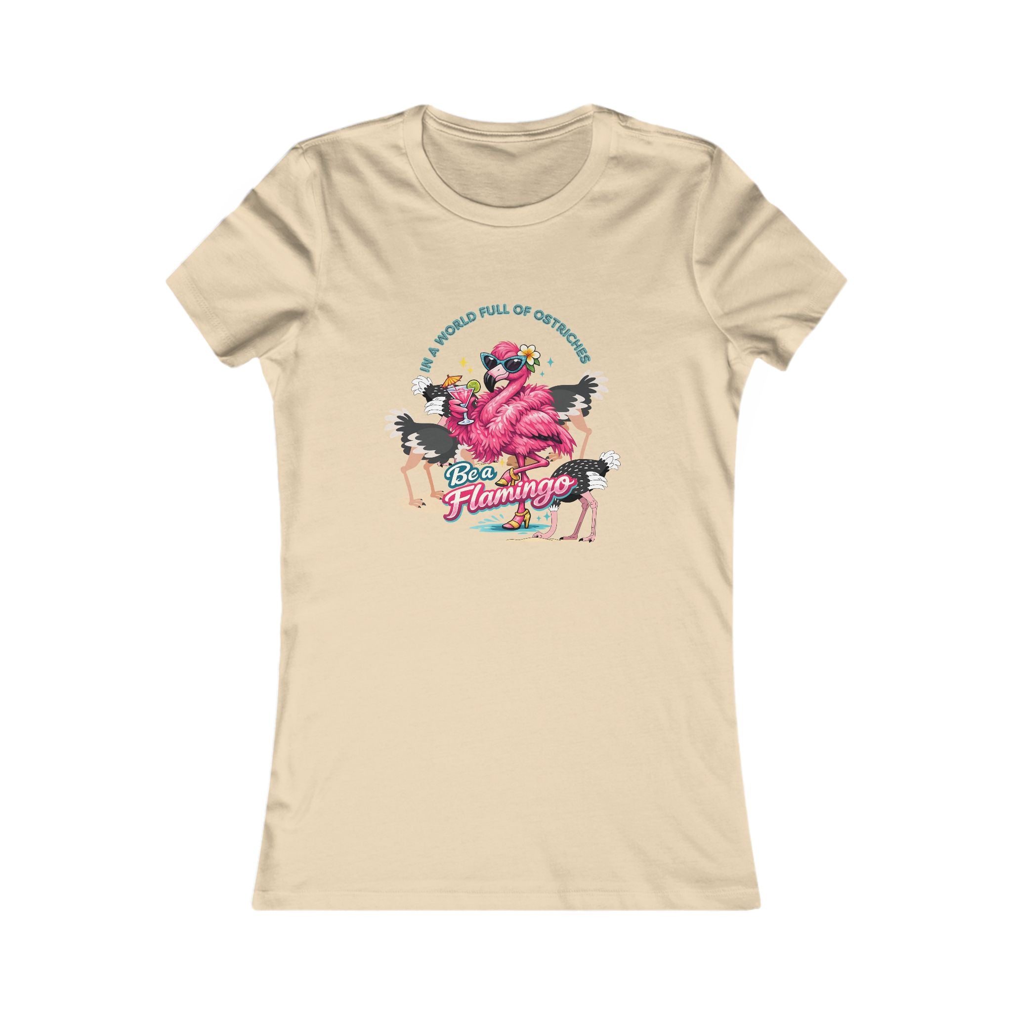 Flamingo Paradise Women's Tee – Retro Pink Flamingo Graphic