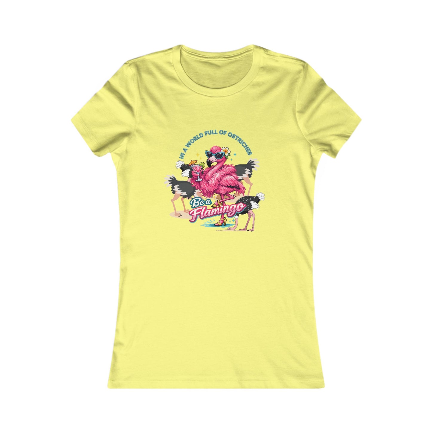 Flamingo Paradise Women's T-Shirt – Retro Pink Flamingo Graphic
