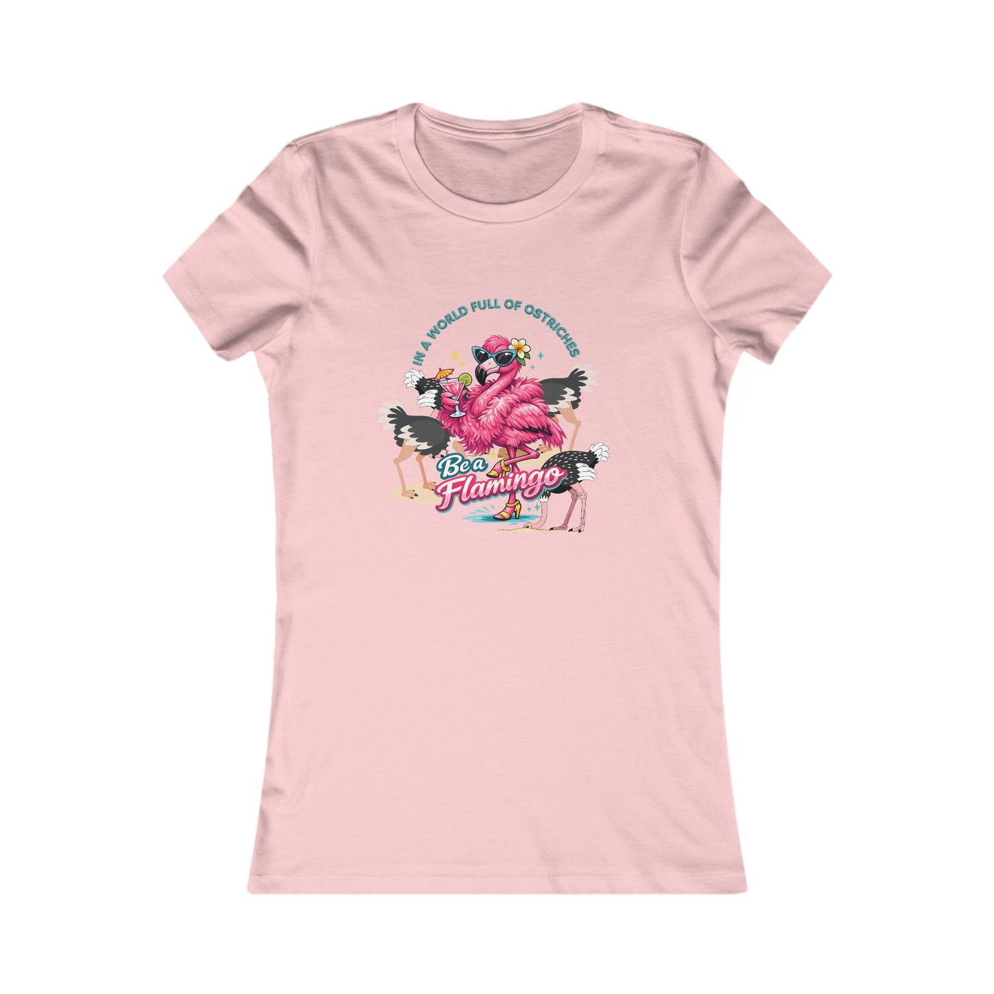 Flamingo Paradise Women's T-Shirt – Retro Pink Flamingo Graphic