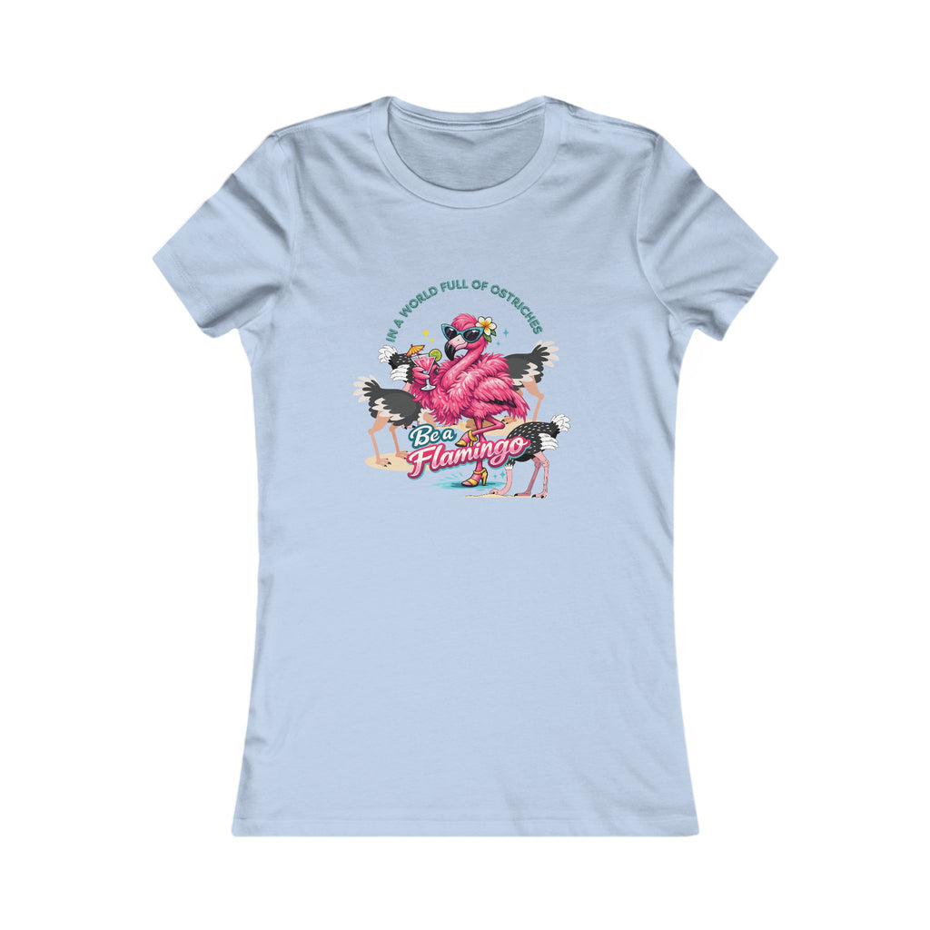 Flamingo Paradise Women's Tee – Retro Pink Flamingo Graphic