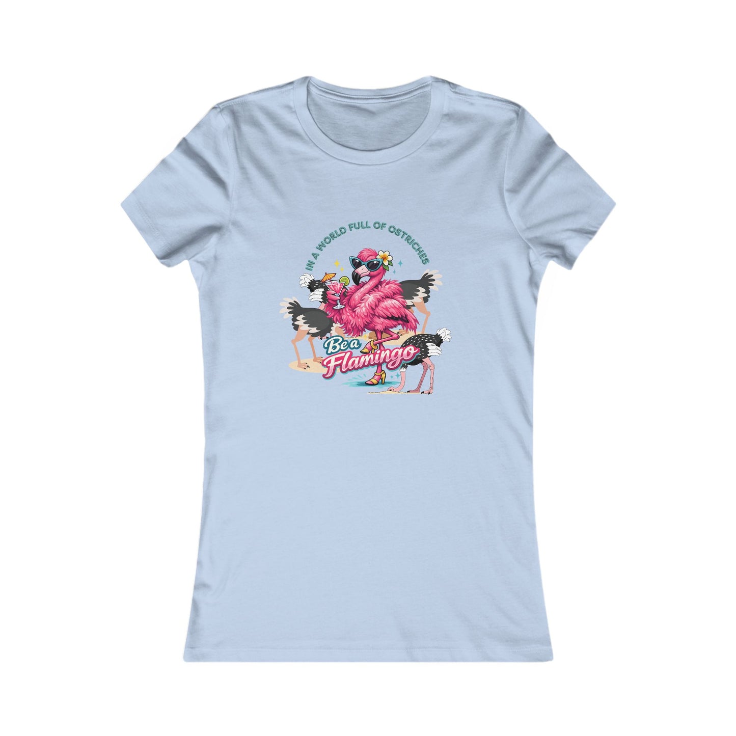 Flamingo Paradise Women's T-Shirt – Retro Pink Flamingo Graphic