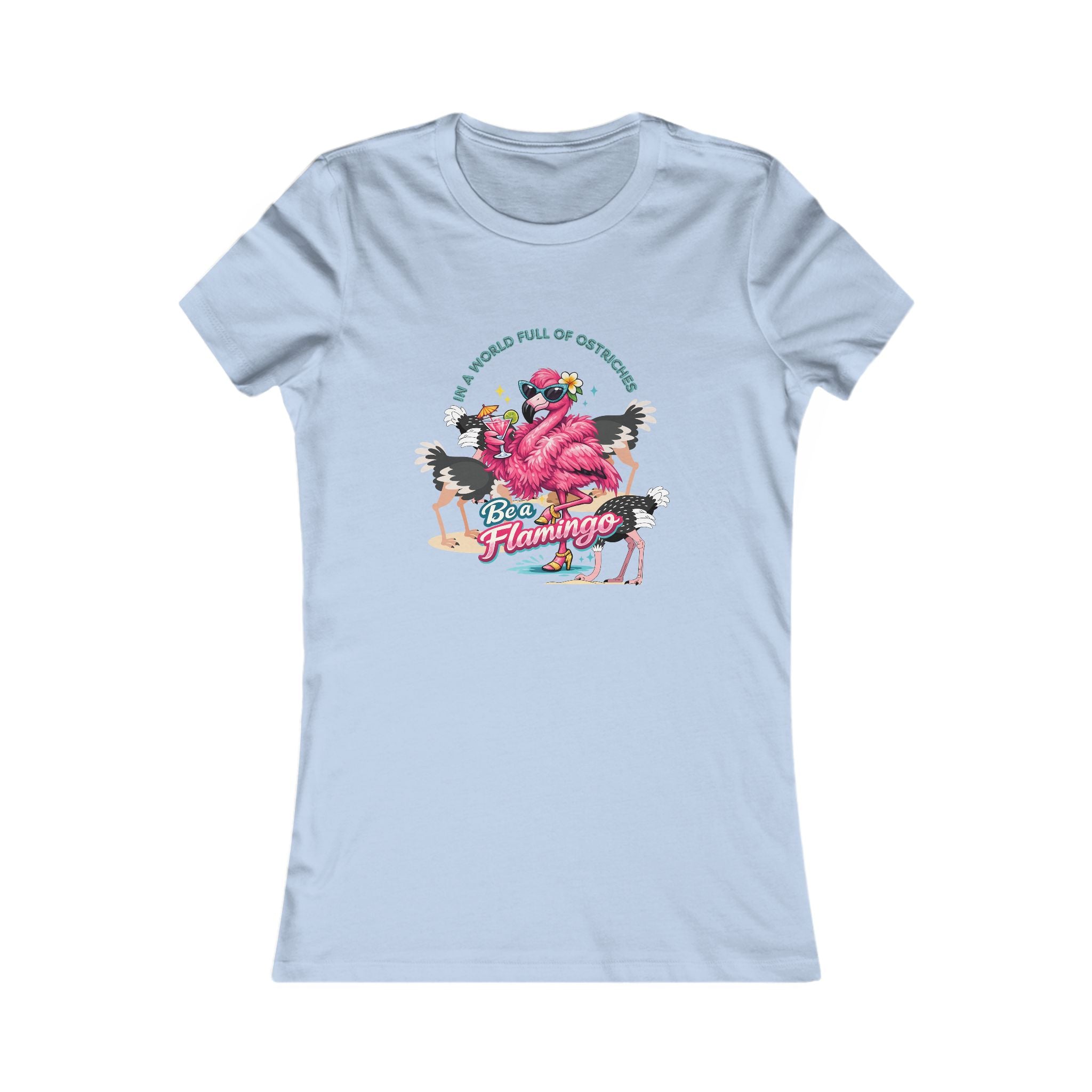 Flamingo Paradise Women's Tee – Retro Pink Flamingo Graphic
