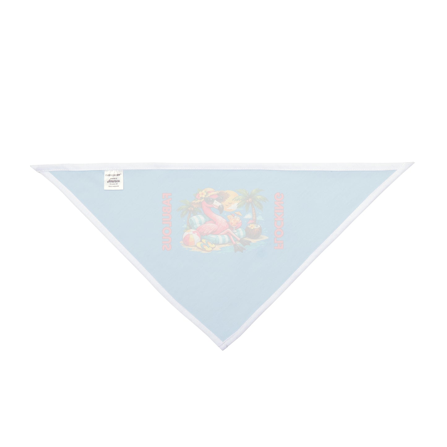 Tropical Flamingo Pet Bandana – Turquoise Flocking Fabulous Dog & Cat Accessory