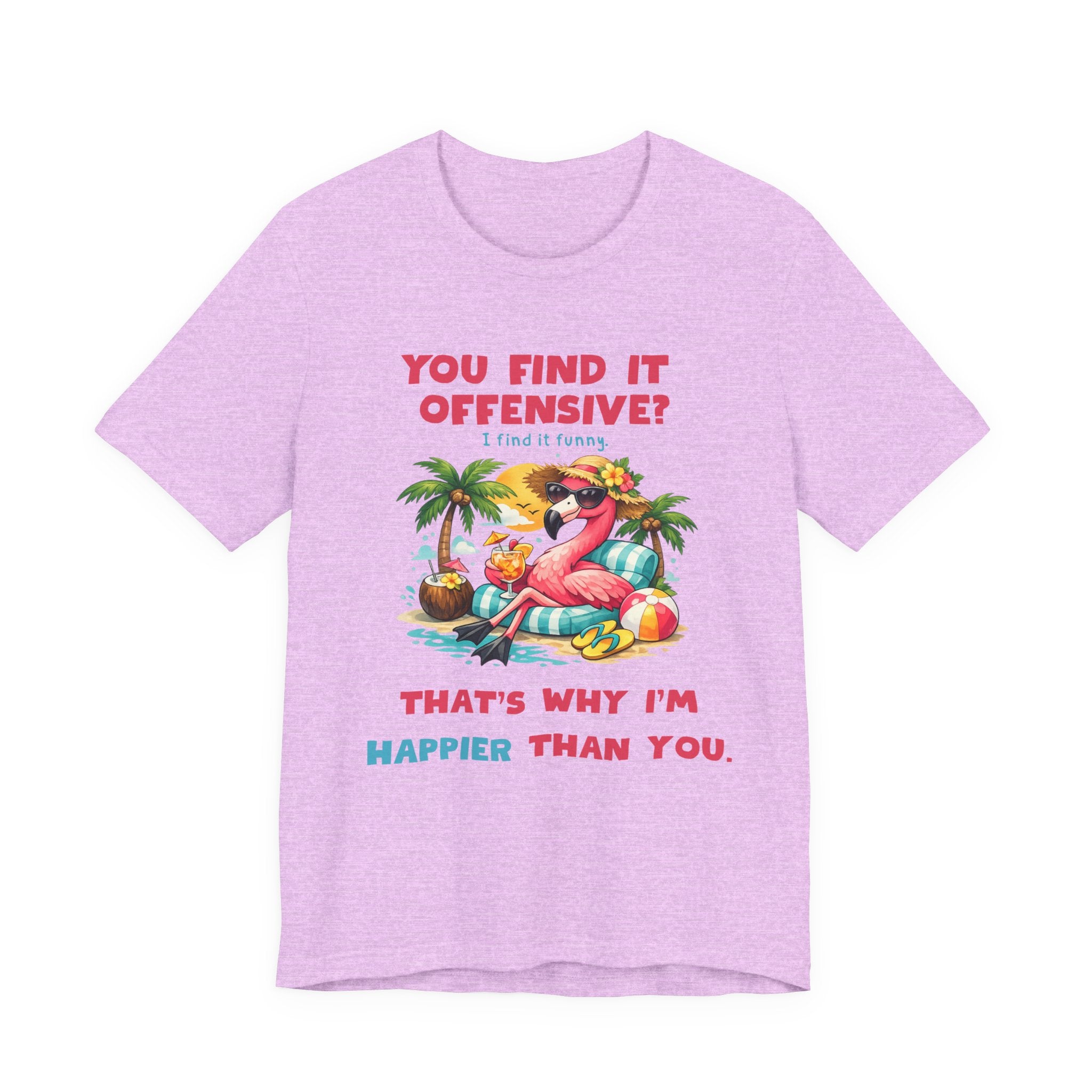 Flamingo Beach Unisex Tee - You Find It Offensive Funny Graphic Shirt