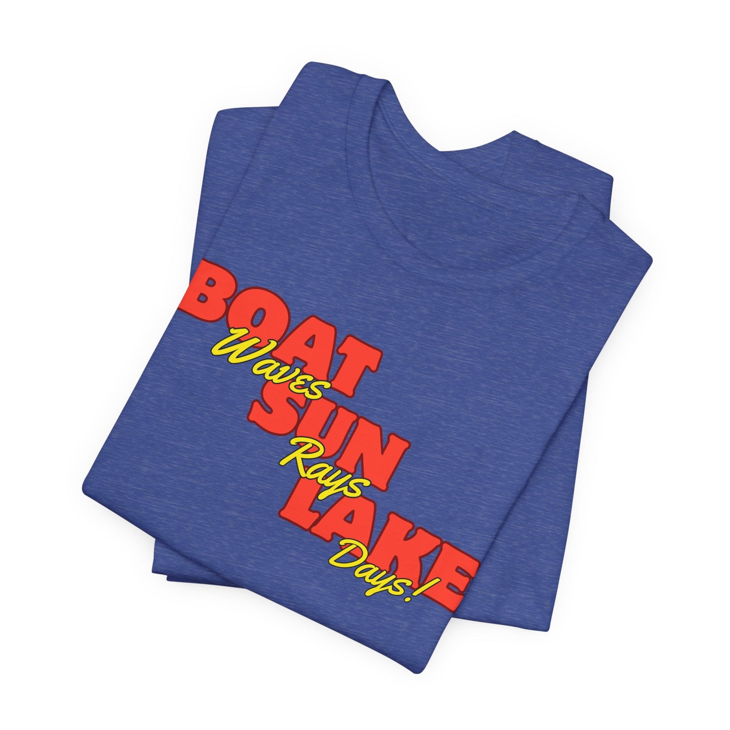 Boat Sun Lake Unisex T-Shirt - Vintage Retro Summer Lakeside Shirt