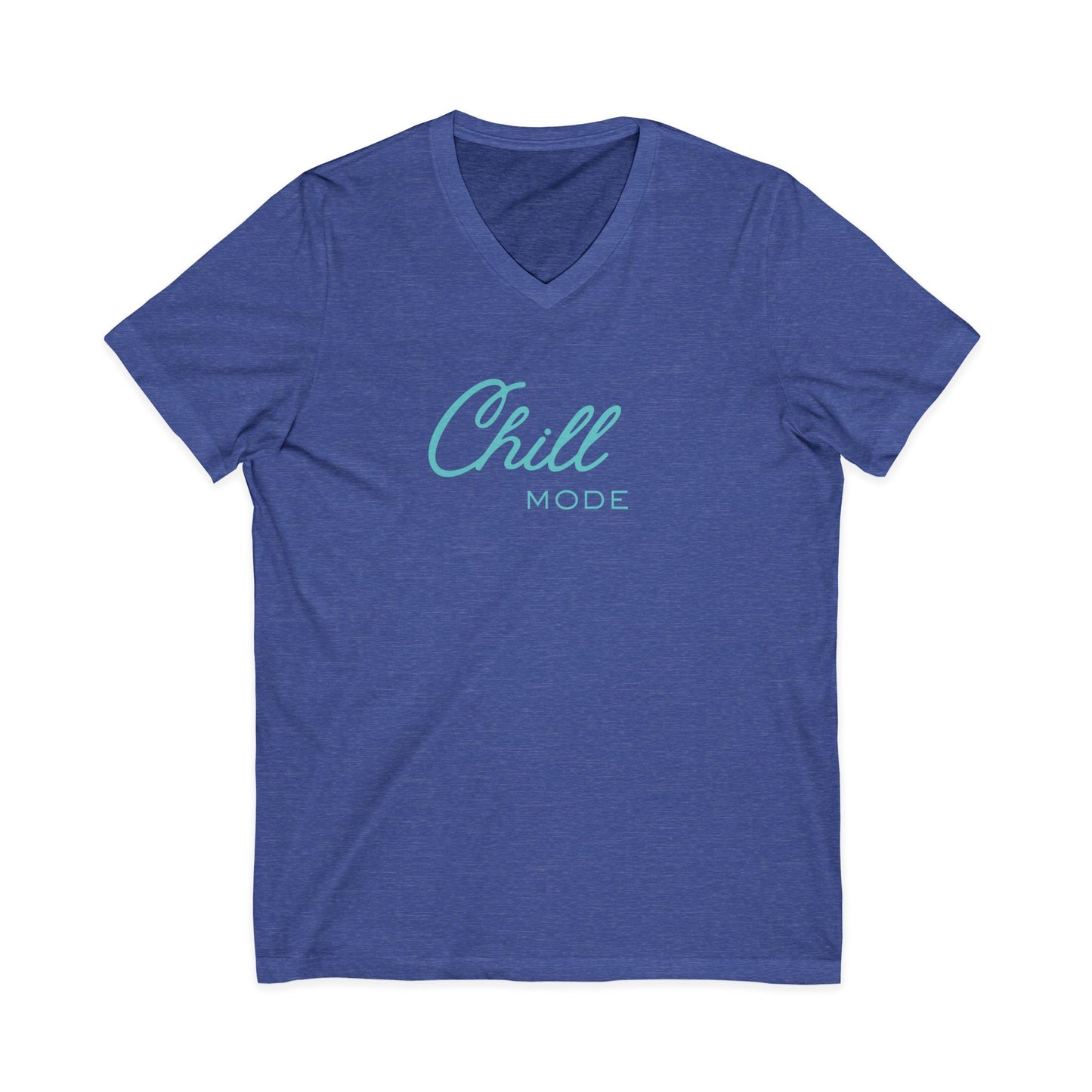 Chill Mode Women's V-Neck Tee — Relaxed Script Graphic T-Shirt Beach / Lake