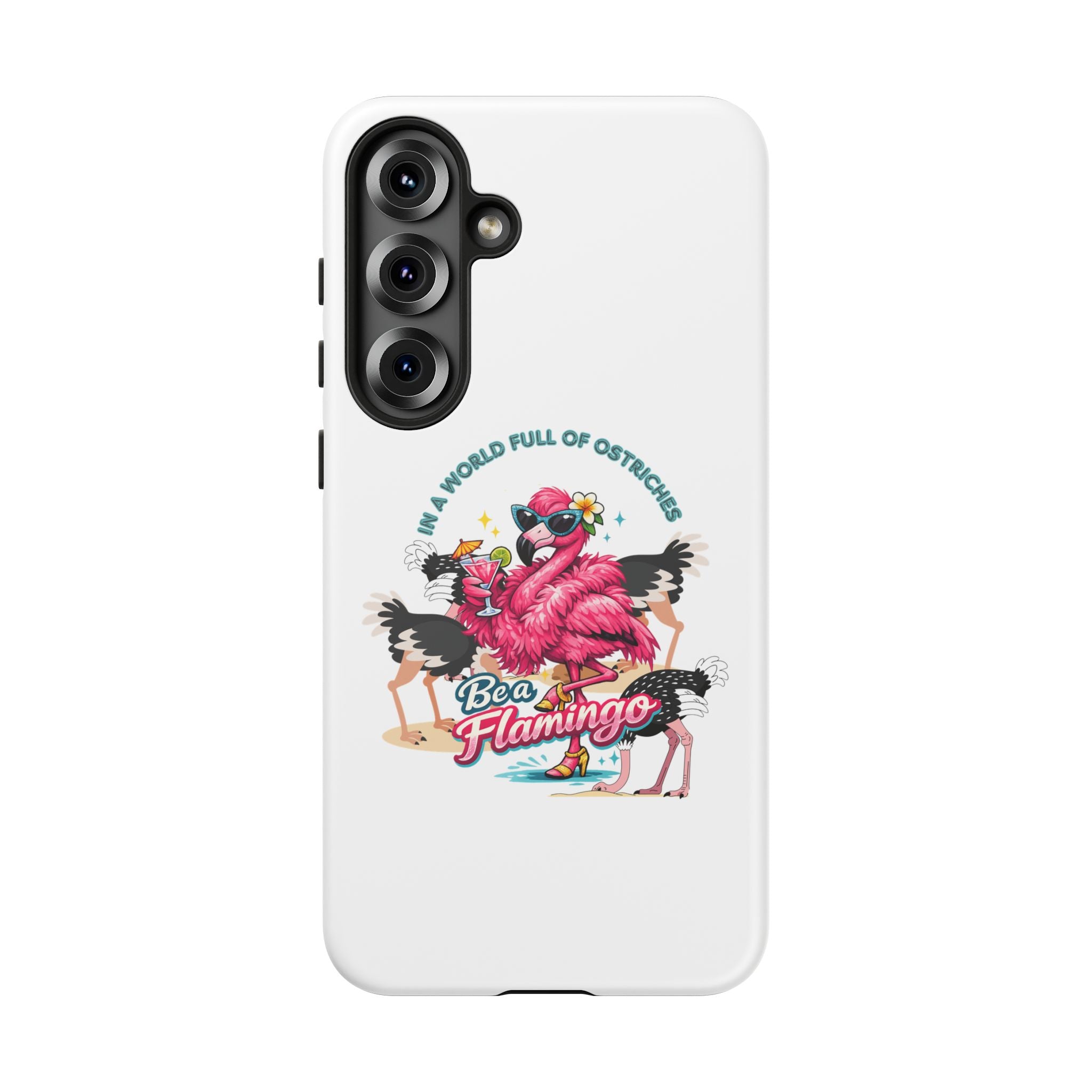 Phone Case — "Be a Flamingo" Retro Tropical Phone Case