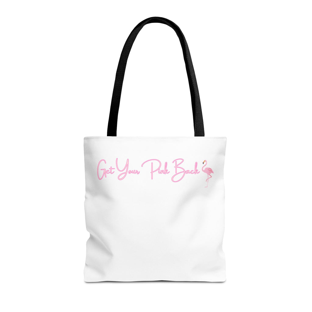 Get Your Pink Back Tote Bag – Soft Pink Flamingo Strength & Resilience