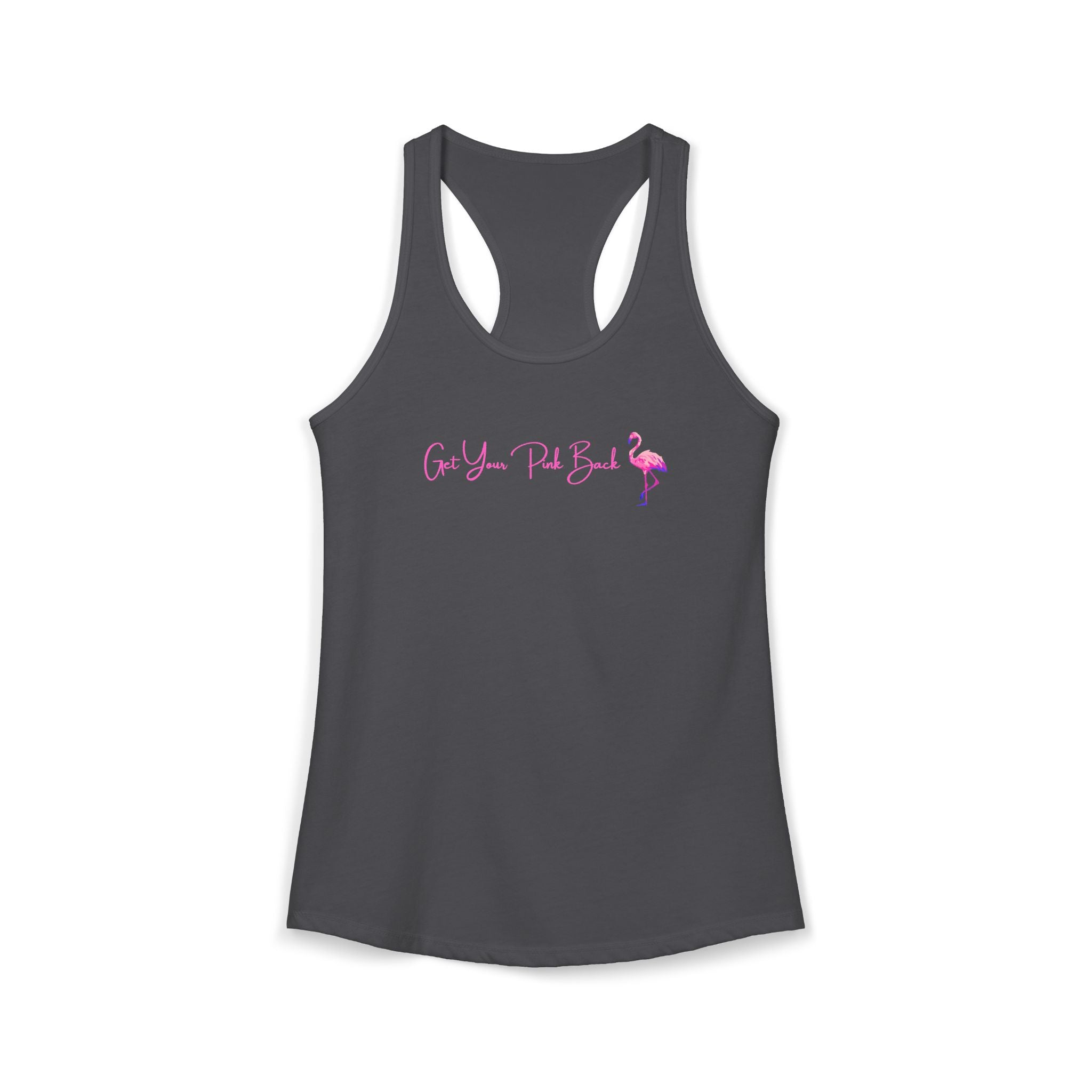 Get Your Pink Back Women's Racerback Tank – Hot Pink Flamingo Strength Tee