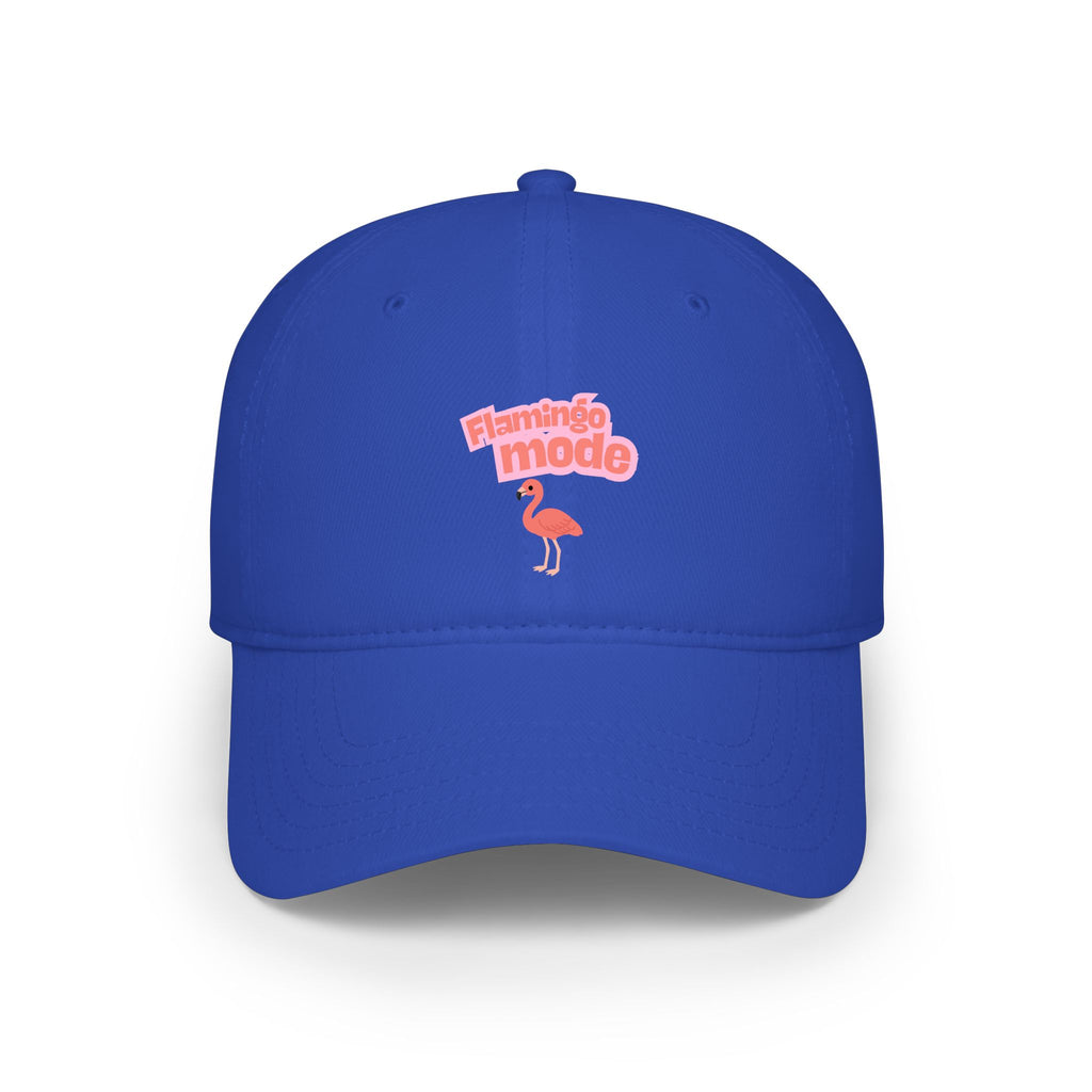 Flamingo Mode Low Profile Baseball Cap — Cute Pink Flamingo Hat