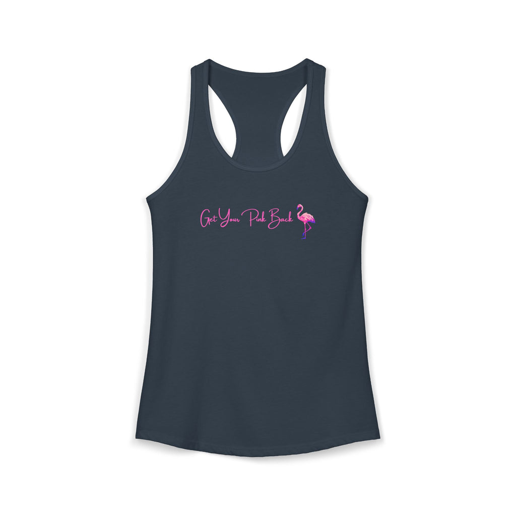 Get Your Pink Back Women's Racerback Tank – Hot Pink Flamingo Strength Tee