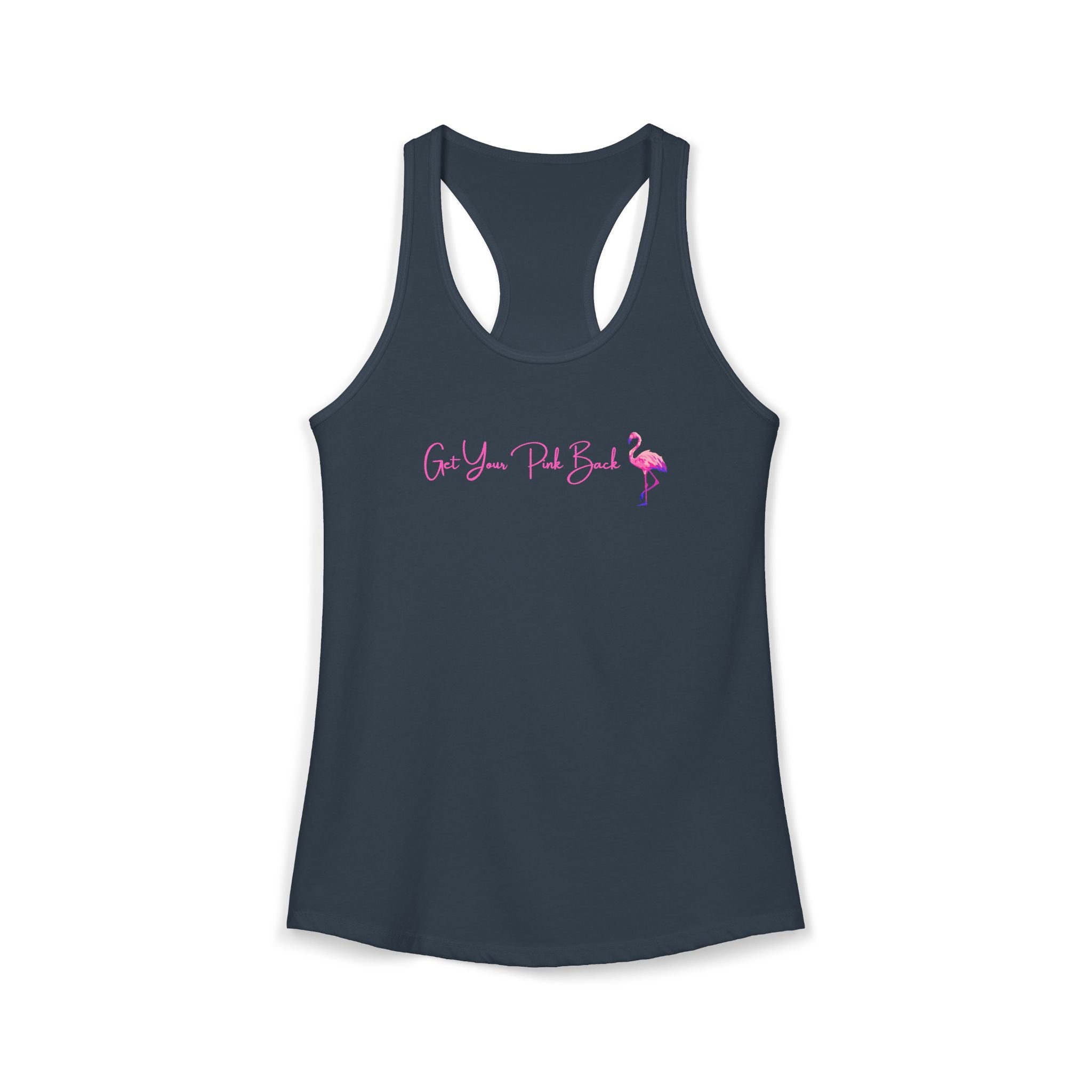 Get Your Pink Back Women's Racerback Tank – Hot Pink Flamingo Strength Tee