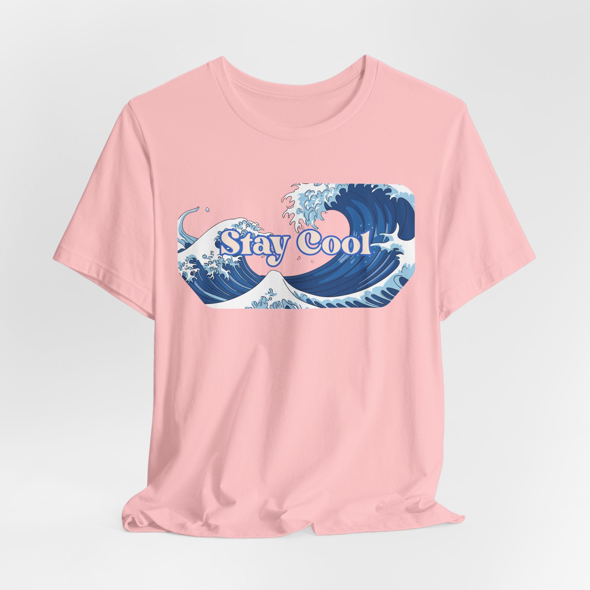 Stay Cool Wave T-Shirt — Vintage Japandi Ocean Graphic Tee Unisex