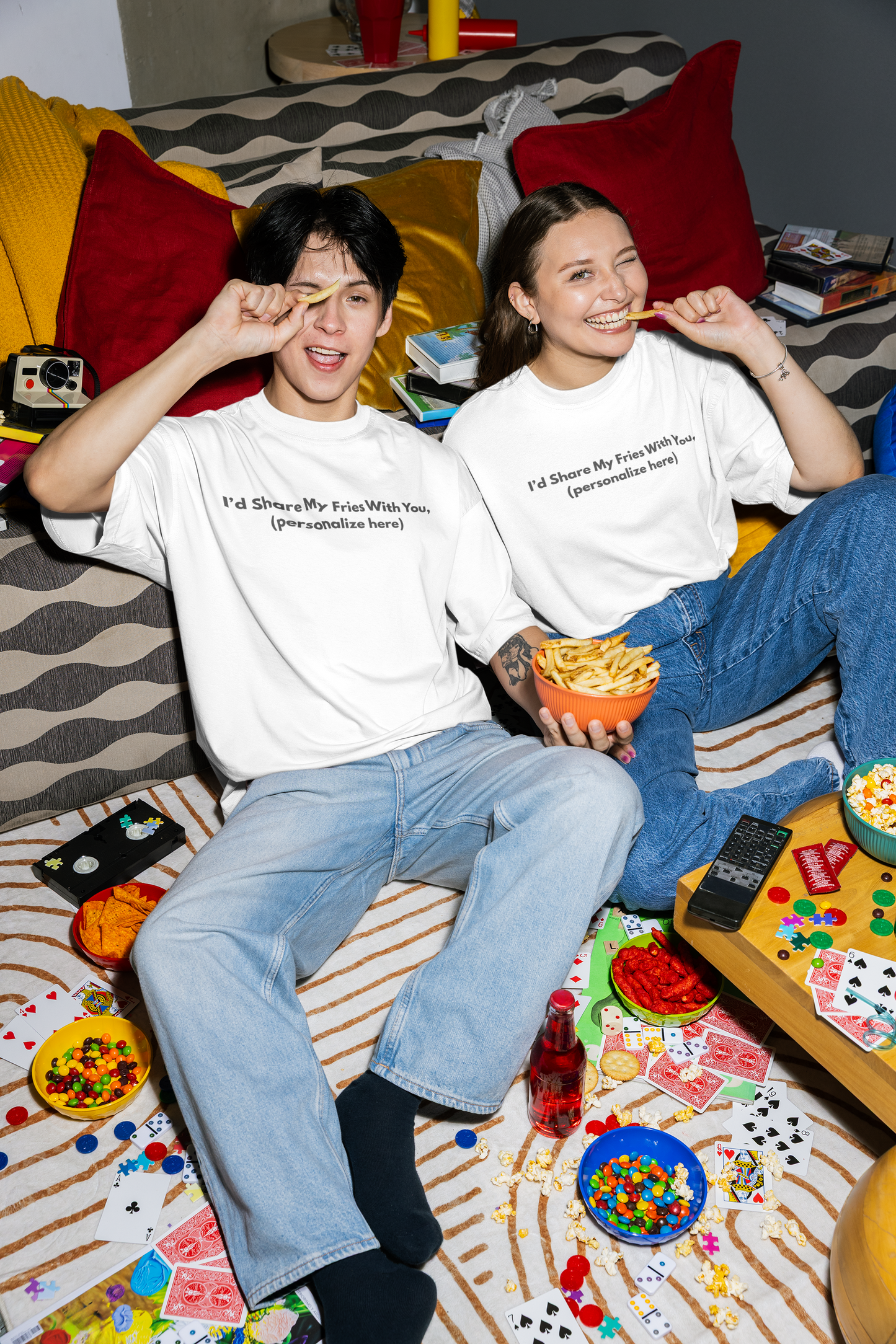 I'd Share My Fries With You Personalized Pet Love T-Shirt – Unisex Jersey Tee
