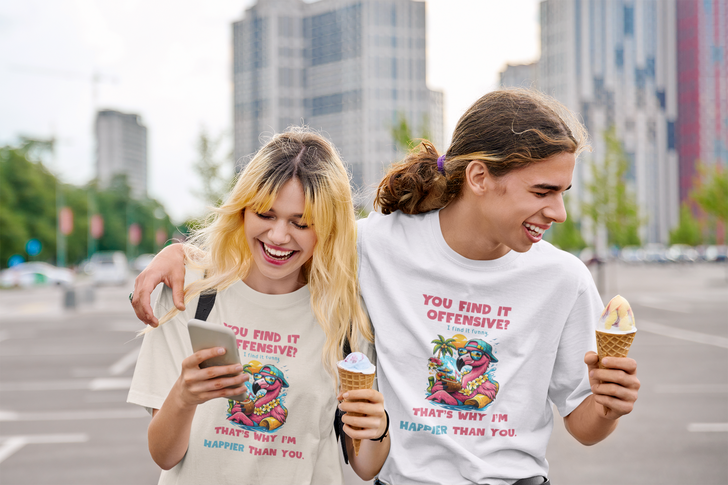 Funny Flamingo Unisex T-Shirt - You Find It Offensive Graphic Shirt