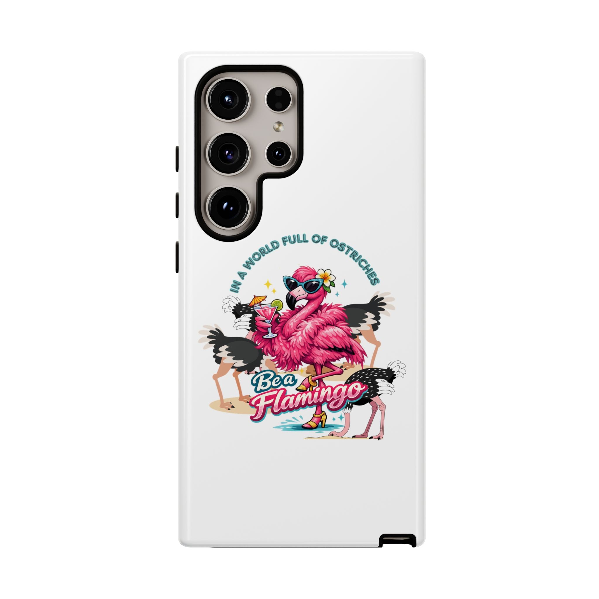Phone Case — "Be a Flamingo" Retro Tropical Phone Case