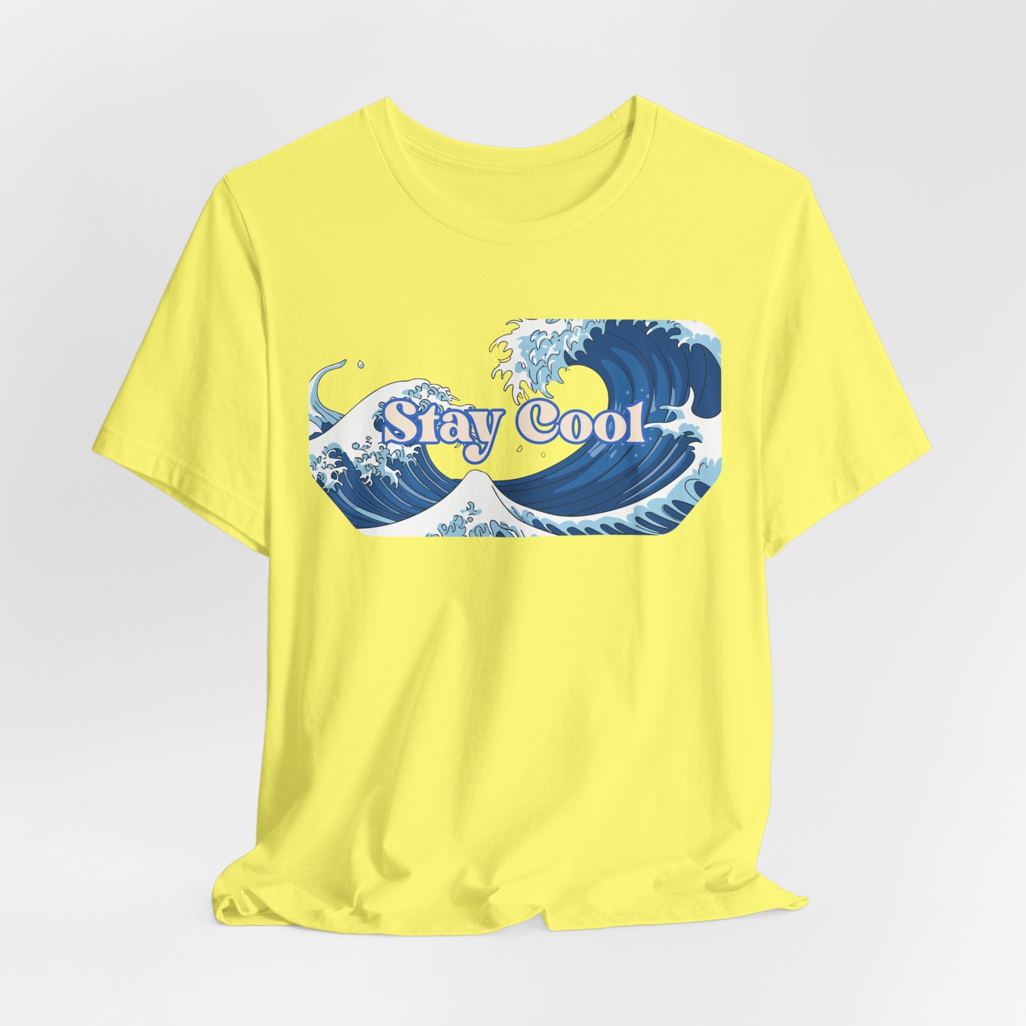 Stay Cool Wave T-Shirt — Vintage Japandi Ocean Graphic Tee Unisex