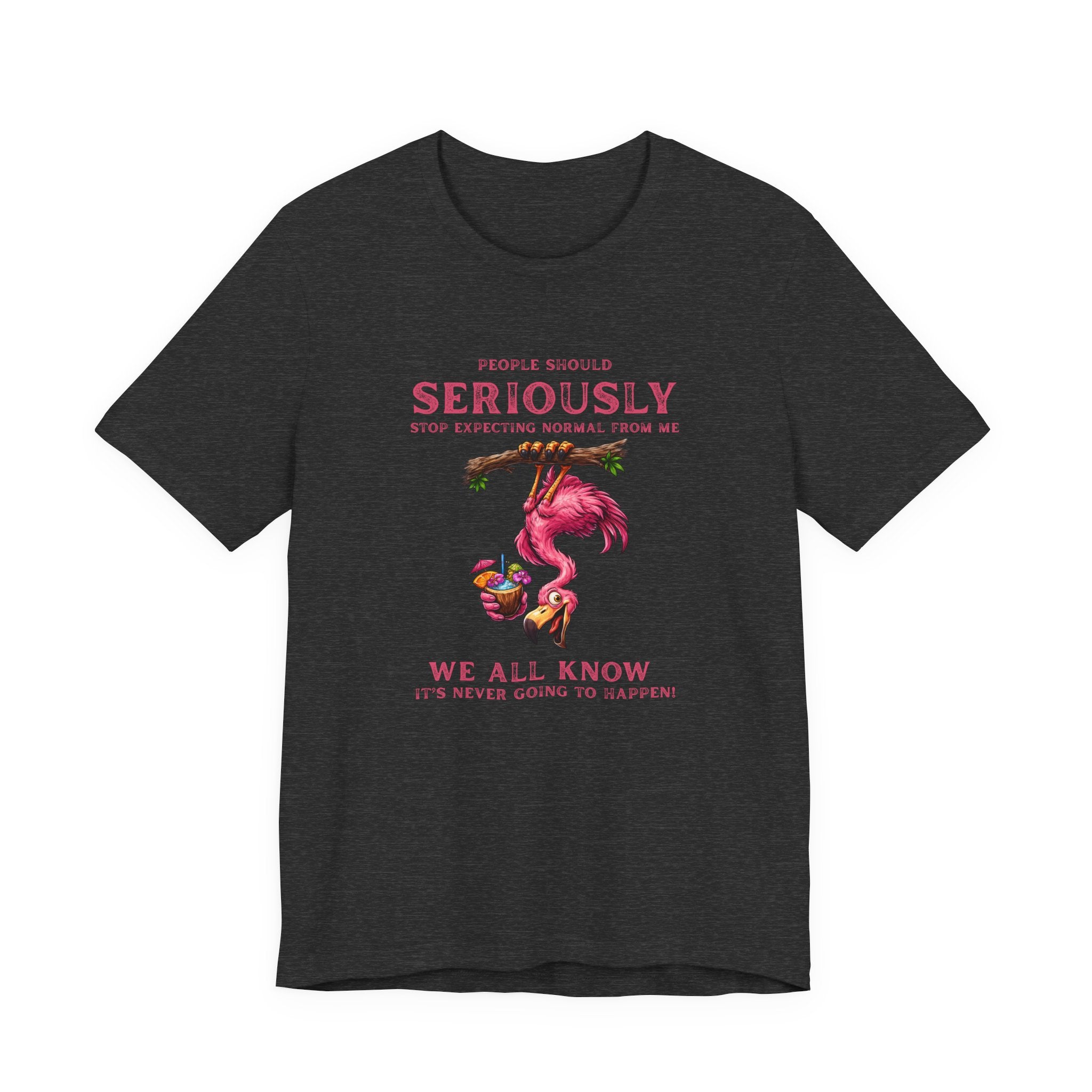 Flamingo Vibes Unisex Tee - We All Know It's Never Going to Happen Shirt