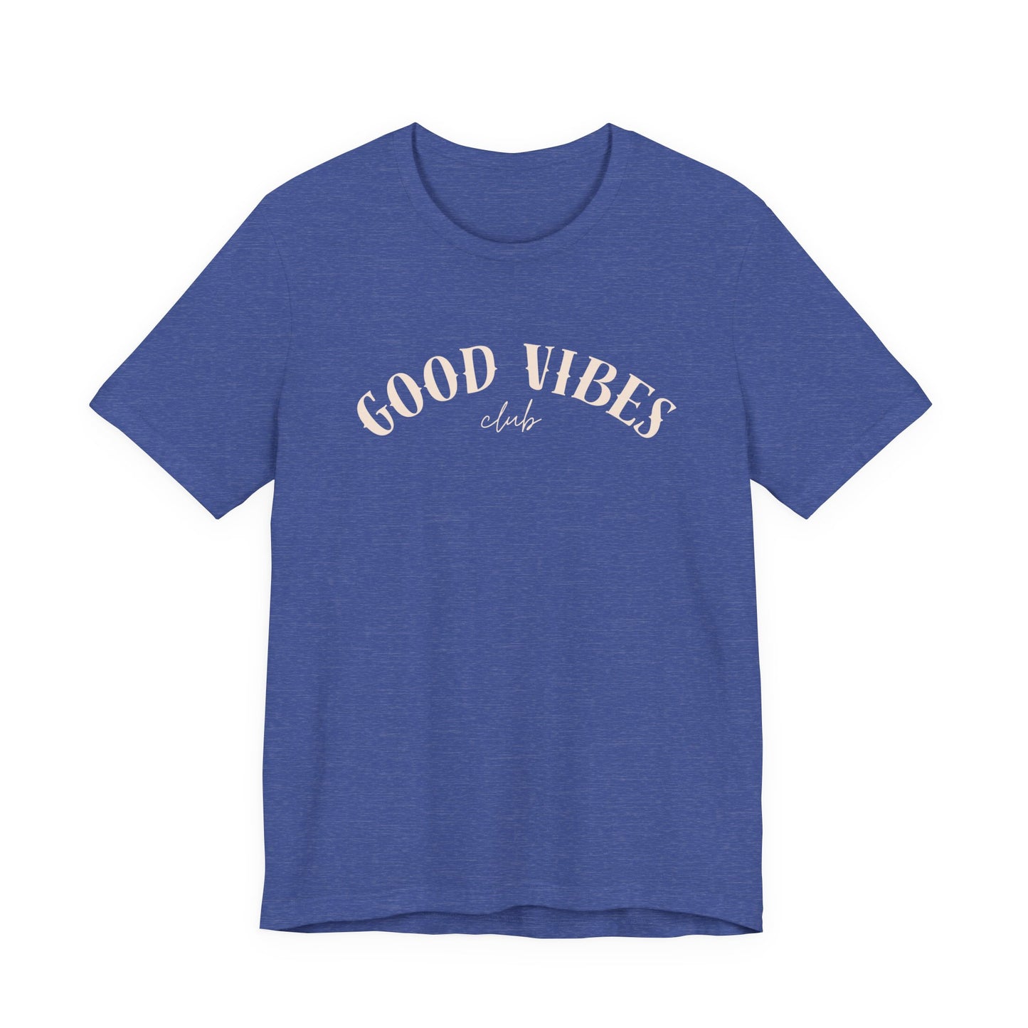 Unisex Jersey Short Sleeve T-Shirt - 'Good Vibes Club' Tee Beach / Lake