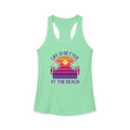 Life Is Better At The Beach Women's Racerback Tank - Sunset Palm Graphic