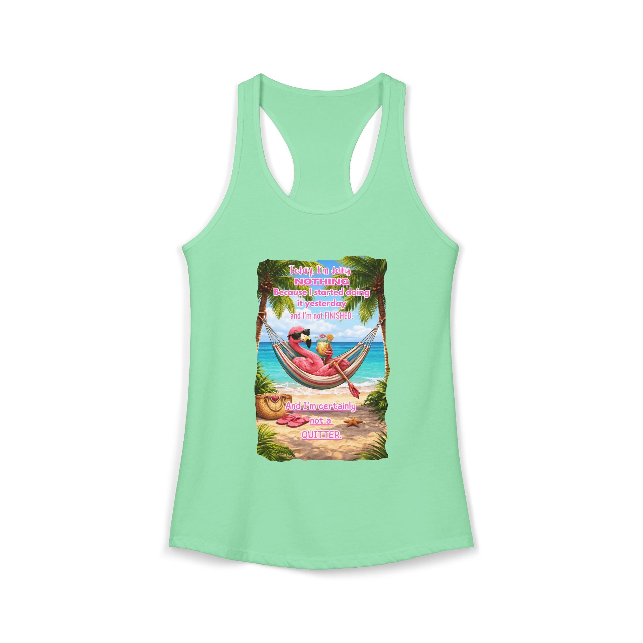 Today I Am Doing Nothing Women's Racerback Tank - Funny Lazy Day Graphic