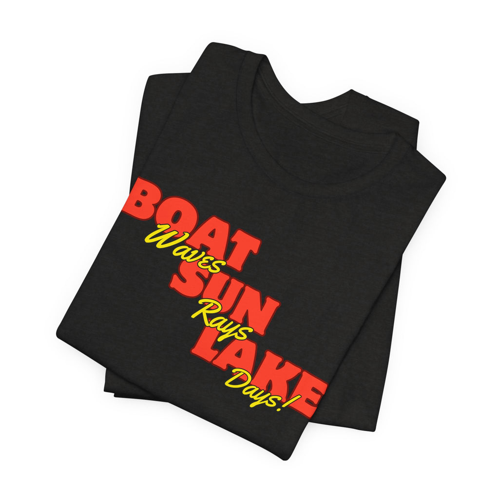 Boat Sun Lake Unisex Tee - Vintage Retro Summer Lakeside Shirt