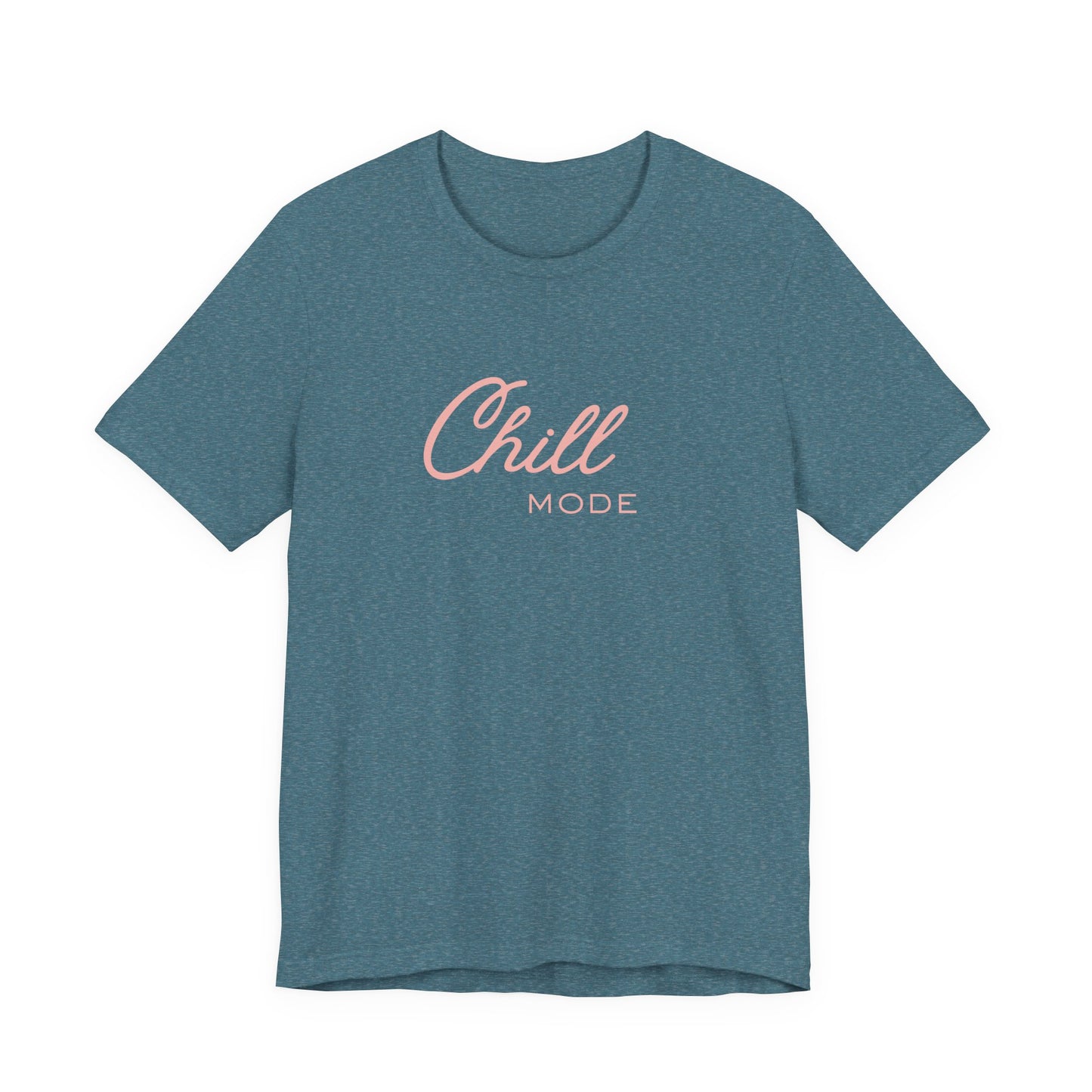 Chill Mode T‑Shirt — Relaxed 'Chill Mode' Graphic Unisex Tee Pink Lettering Beach / Lake